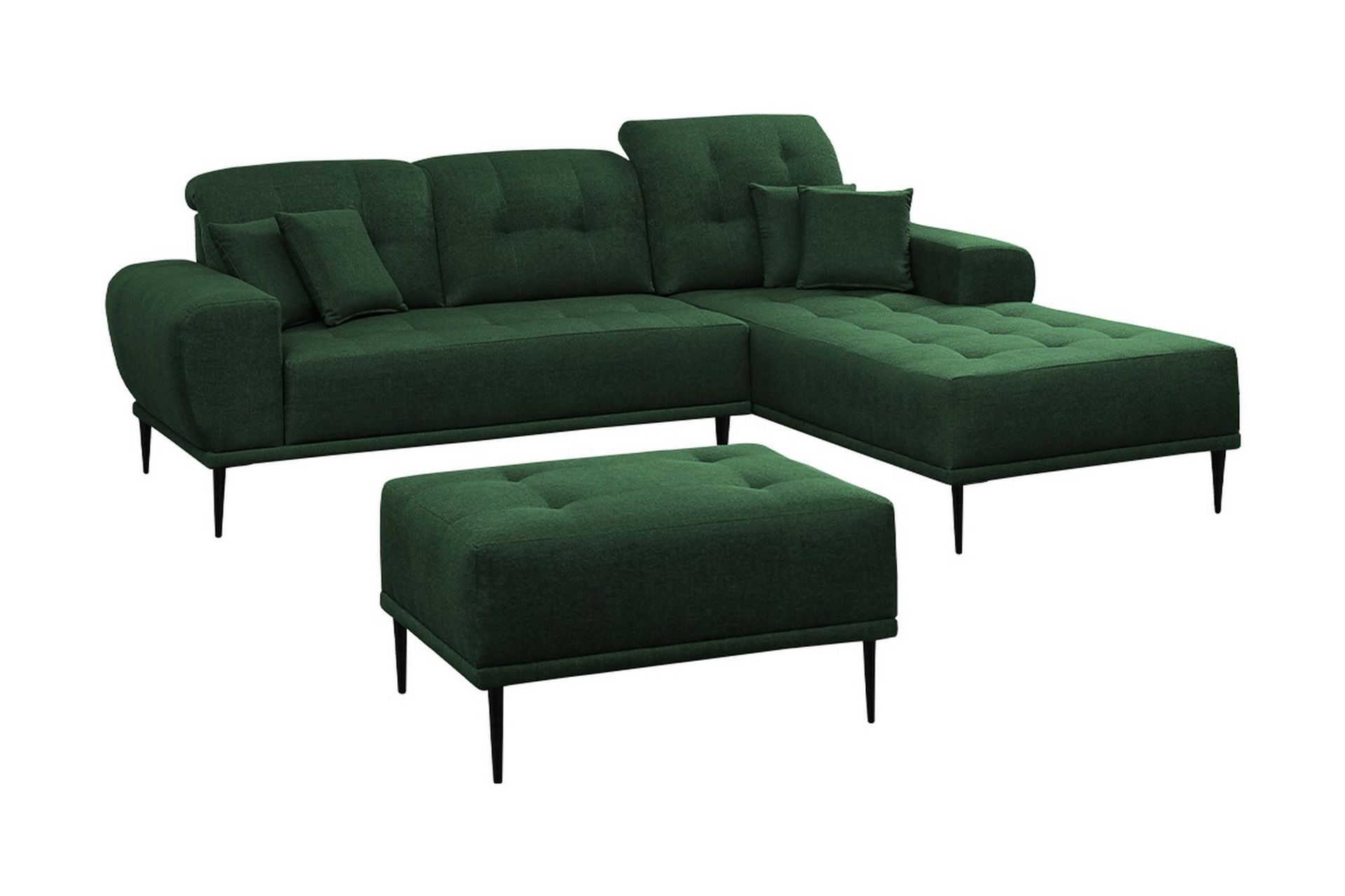 Rapale Soffgrupp H&ouml;ger med Fotpall - Gr&ouml;n