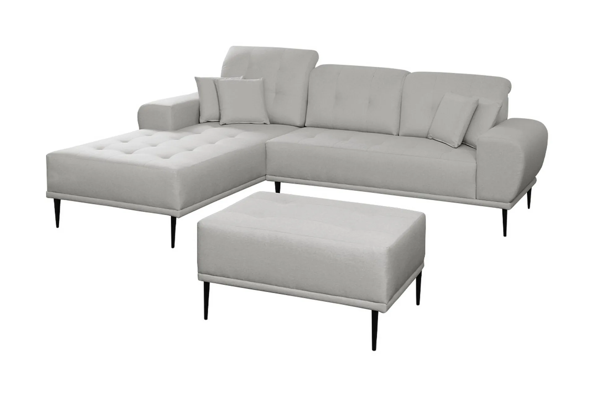 Rapale Soffgrupp V&auml;nster med Fotpall - Gr&aring;