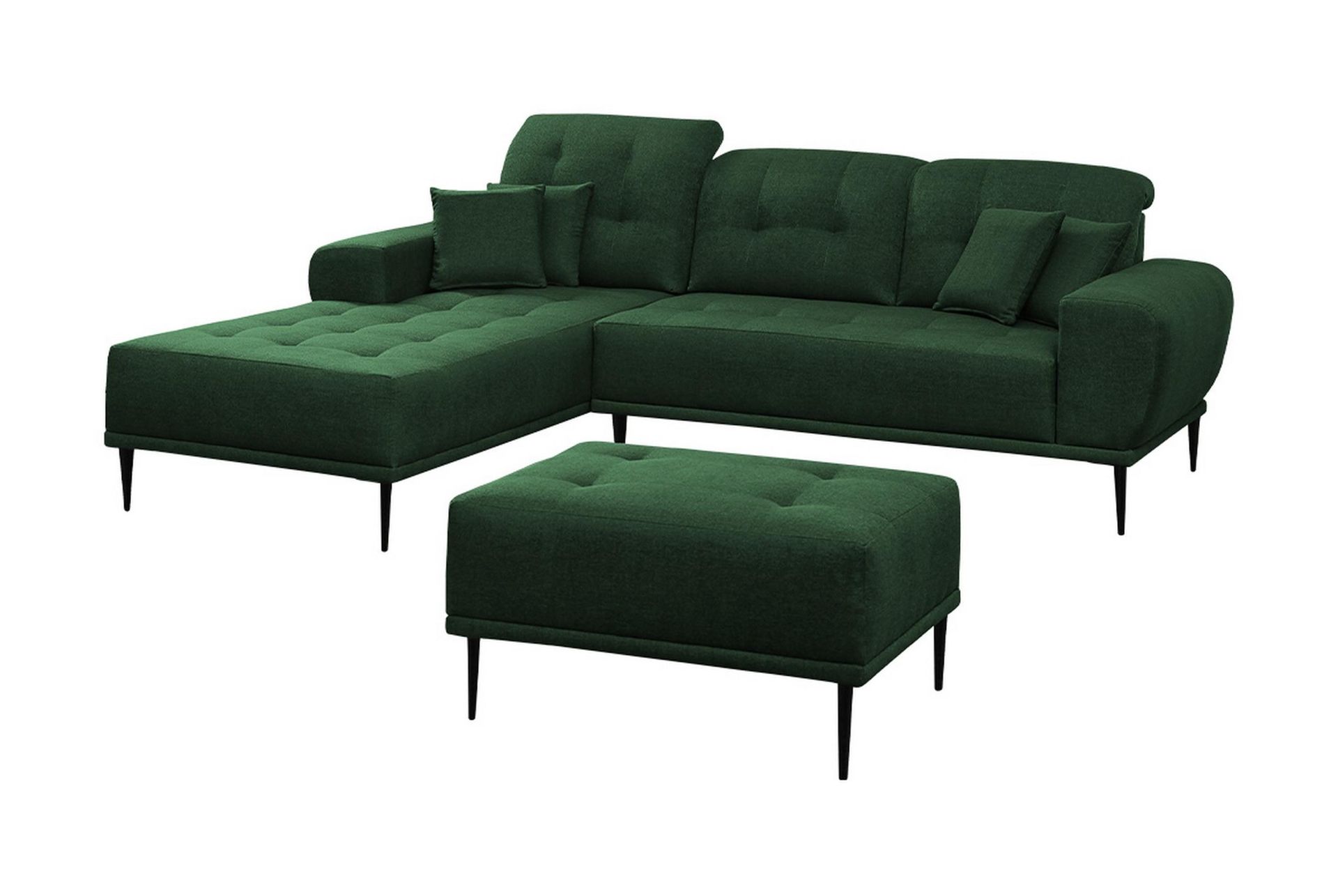 Rapale Soffgrupp V&auml;nster med Fotpall - Gr&ouml;n