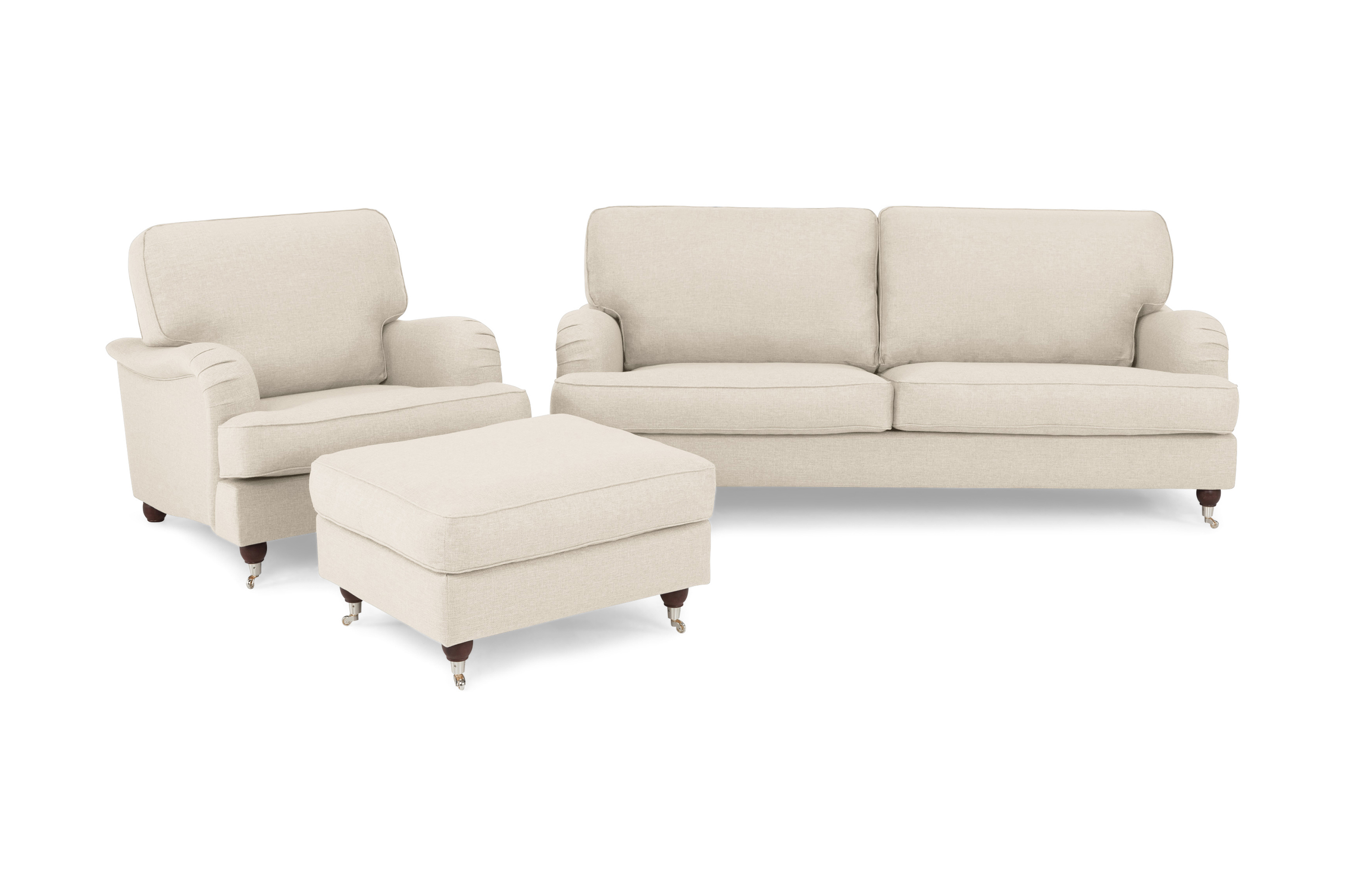 Soffa Oxford 3-sits+Fåtölj - Beige