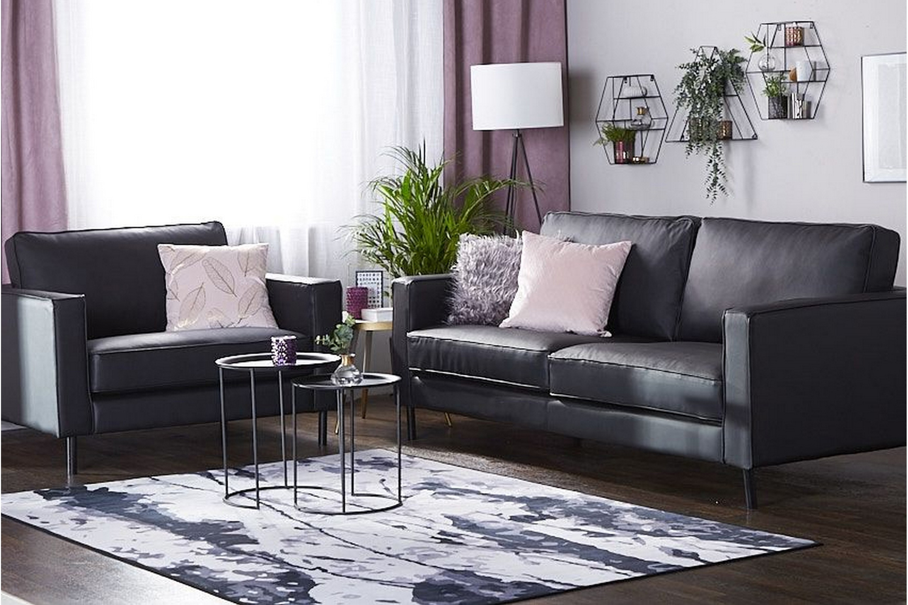 Soffgrupp 3-Sits-Fåtölj Savalen Svart