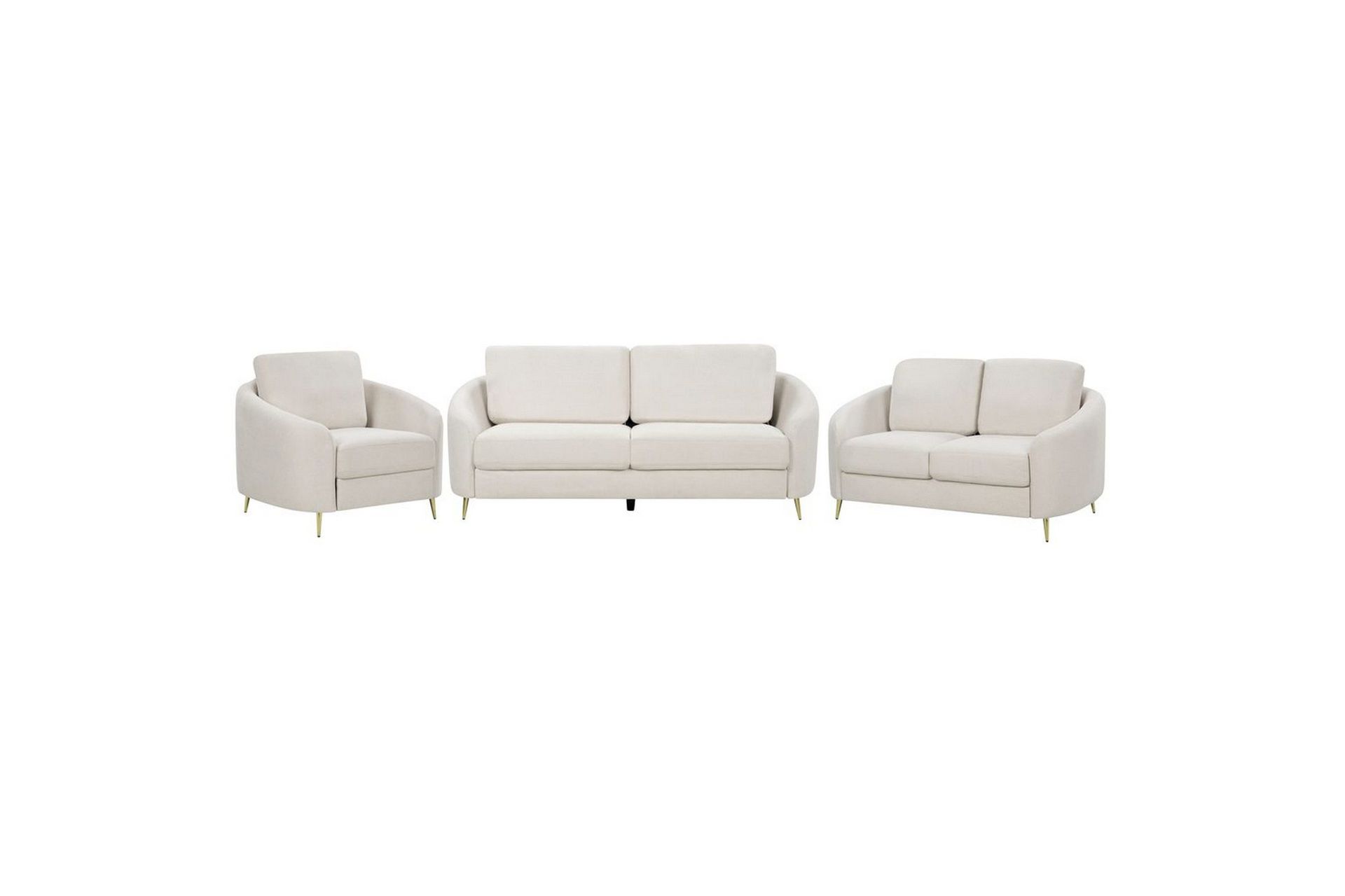 Soffgrupp Trosa Beige/guld - Beige/guld