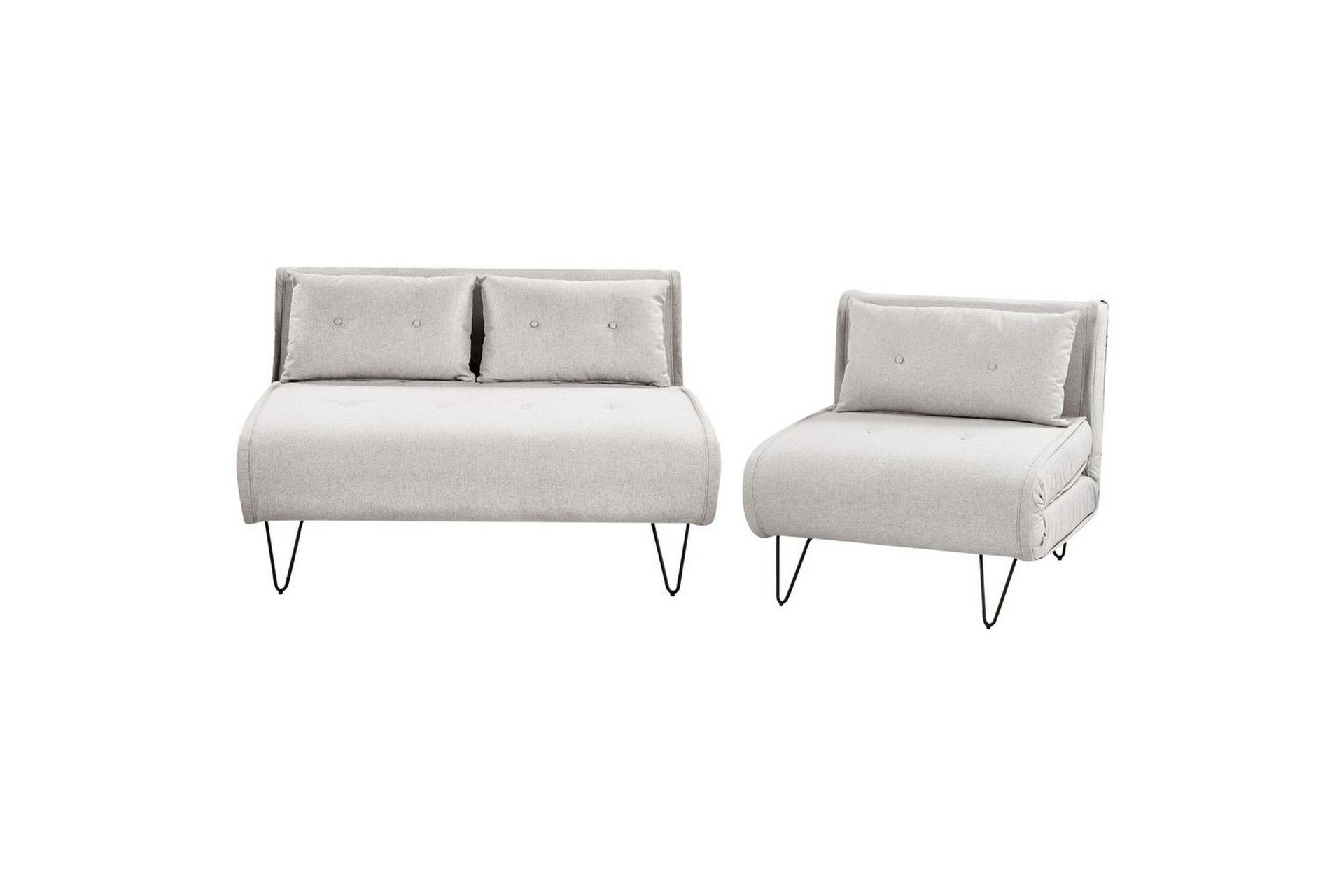 soffgrupp vestfold grå/svart, polyester - grå/svart, polyester