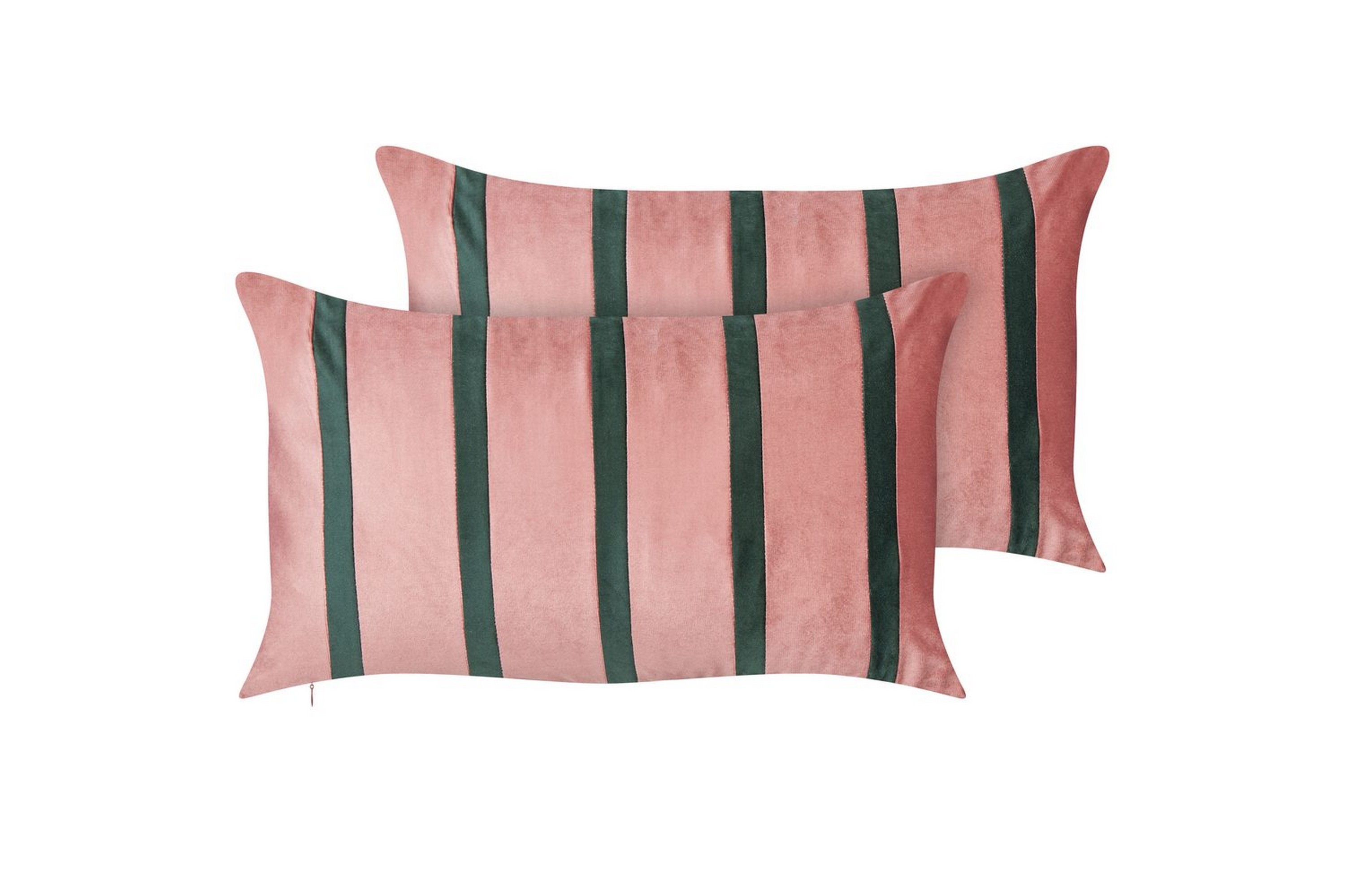 Prydnadskuddar Crodyline set om 2 Rosa/Grön Rosa/Grön