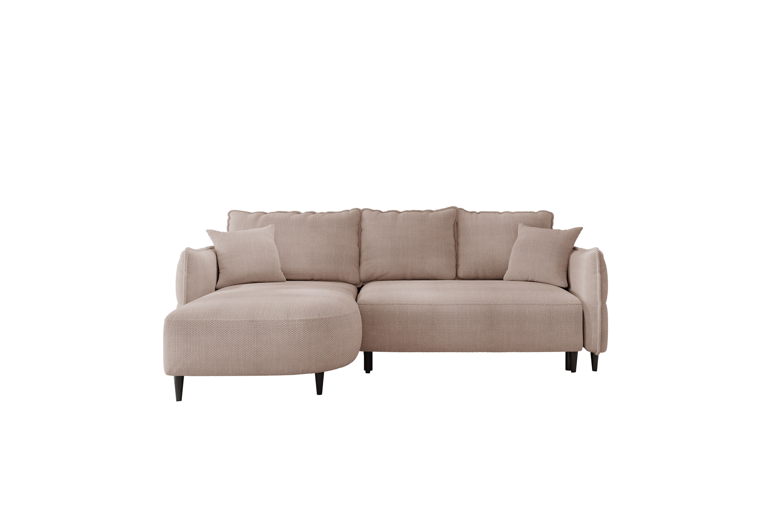 sycylia soffa med divan 3-sits - rosa