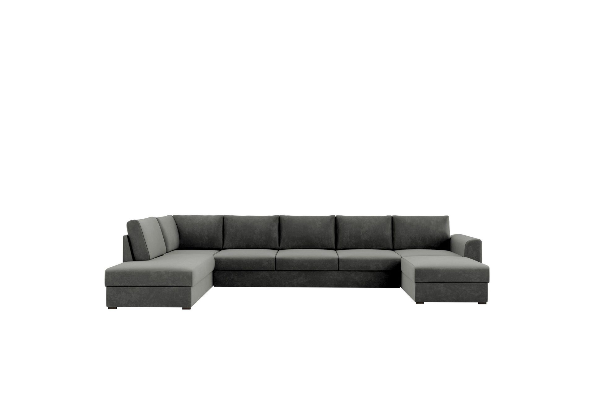 Taberk Soffa med Divan och Schäslong 5-sits - Grå