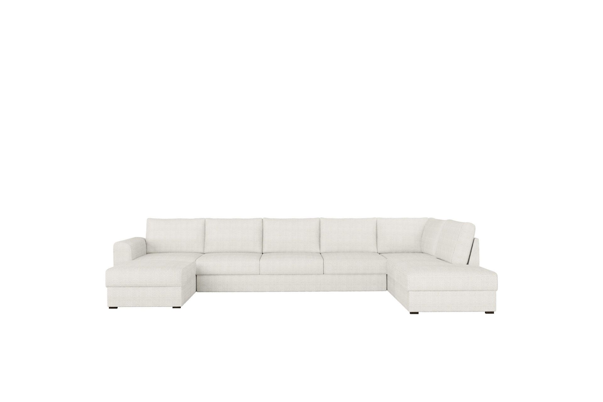 Taberk Soffa med Divan och Schäslong 5-sits - Vit