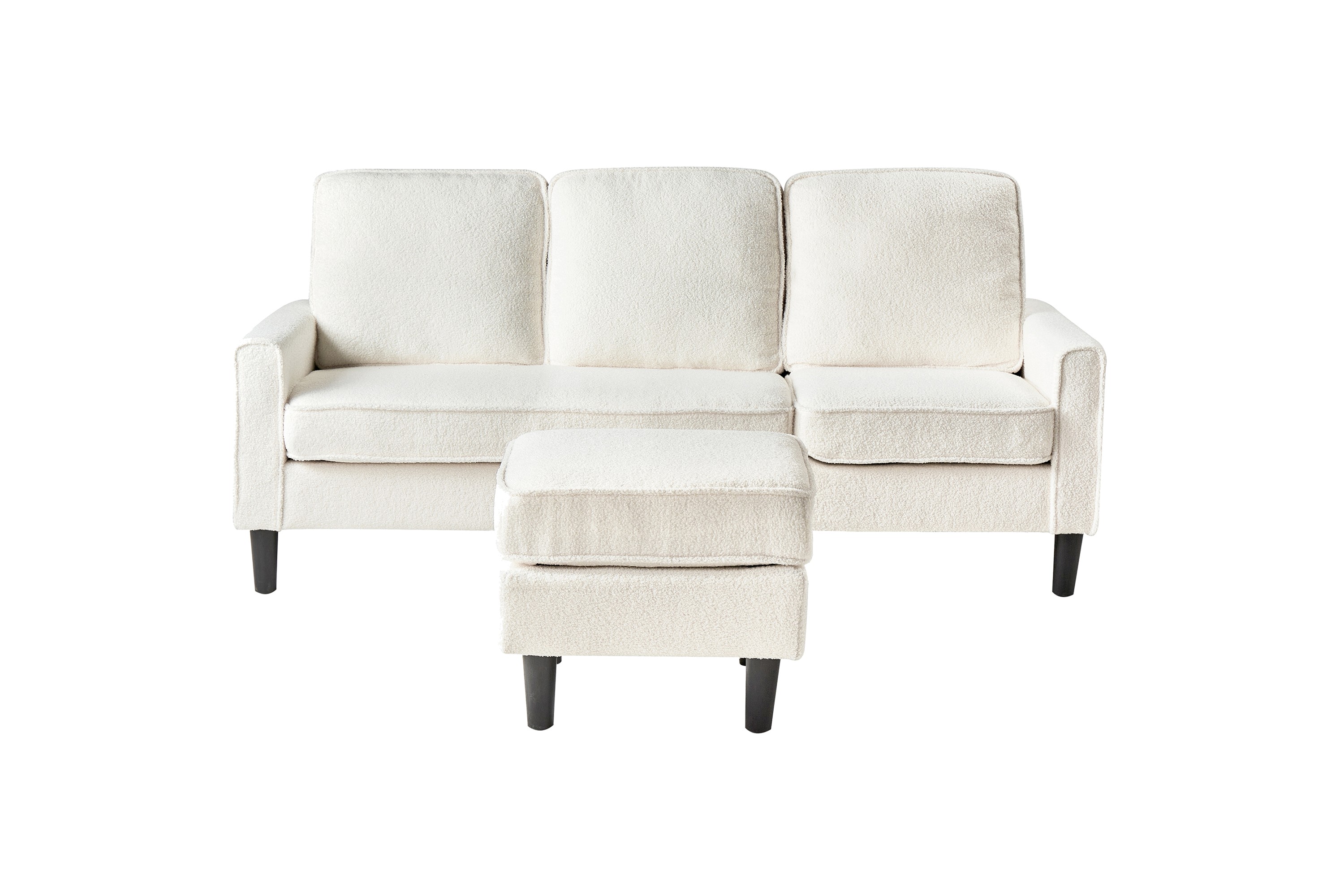 Traun Soffa 3-sits Svart/Vit