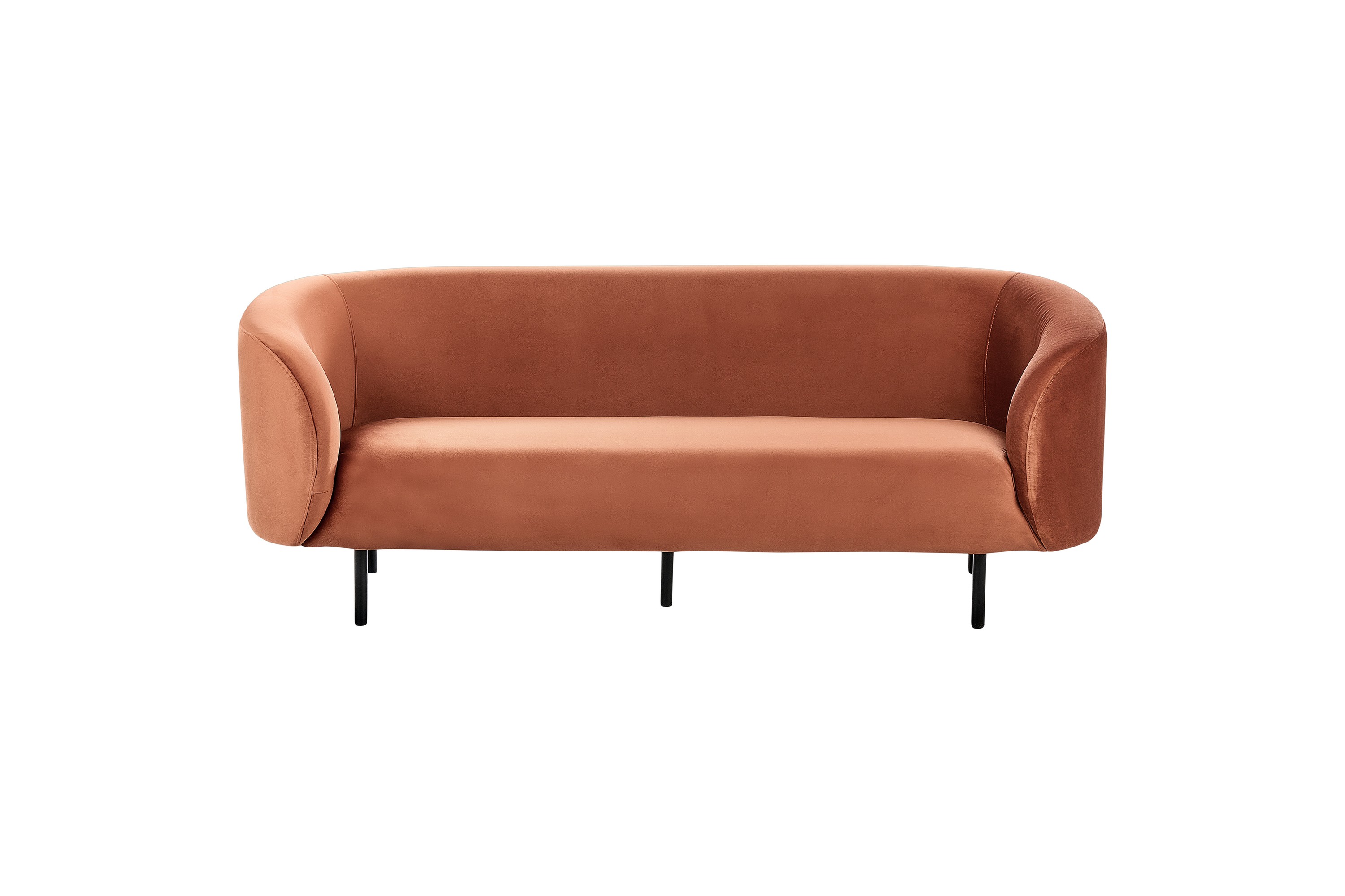 Tuka Soffa 3-sits Svart/Orange