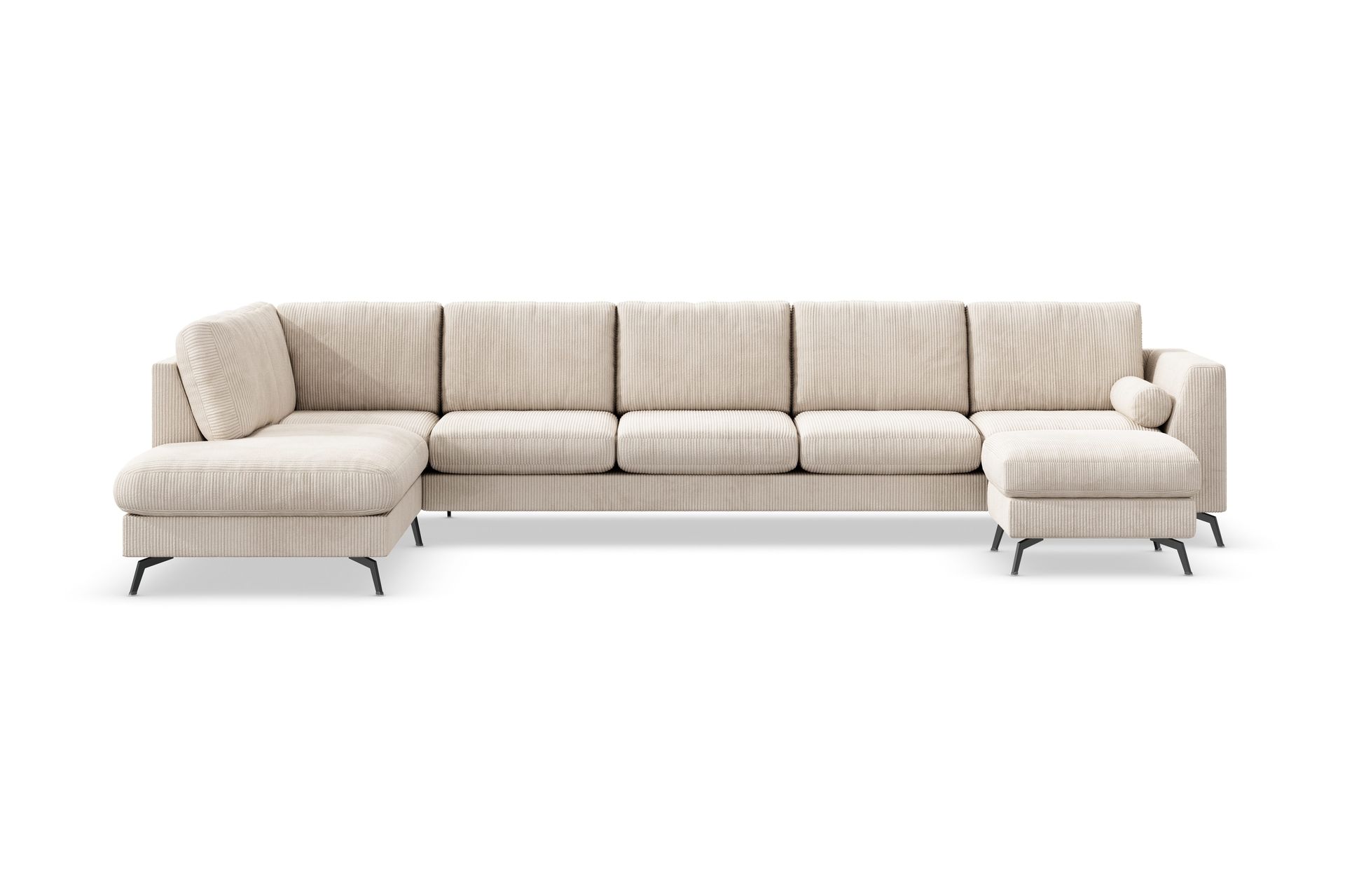 Ocean Lyx U-soffa med Schäslong Vänster – Beige