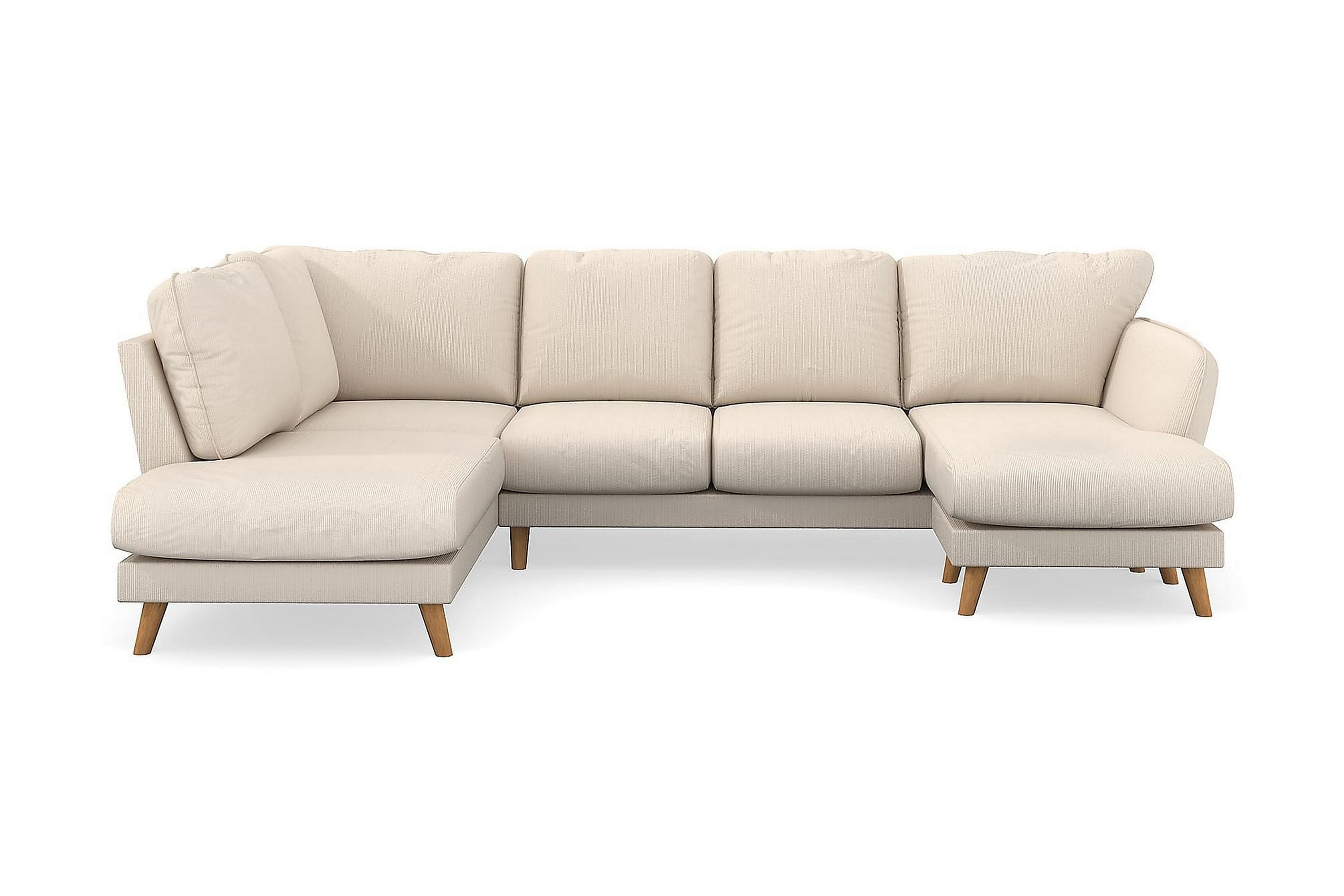 Trend Lyx 4-sits Högervänd U-formad Soffa med Divan och Schäslong i Manchester Beige