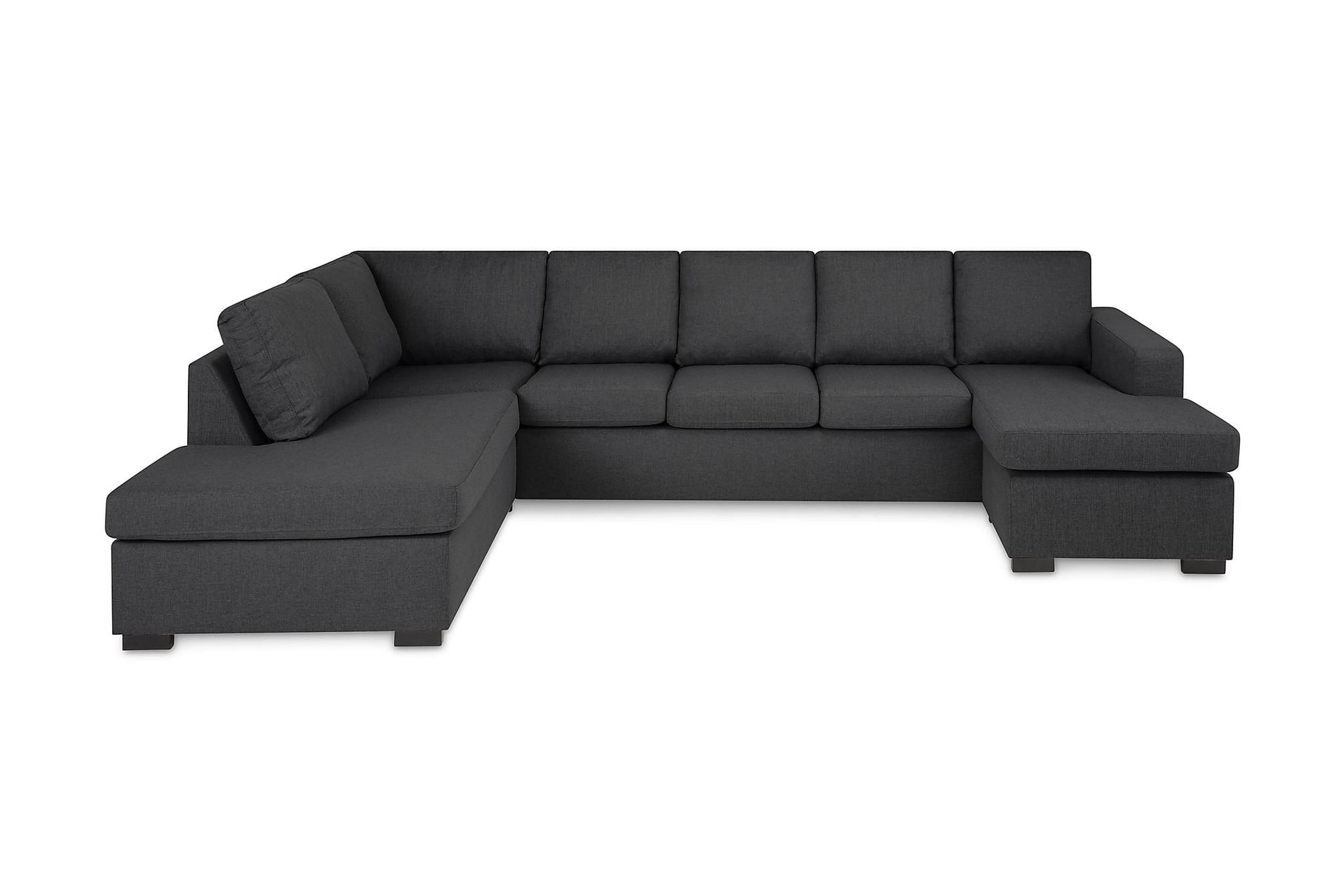 U-soffa Nevada XL Divan Höger Mörkgrå
