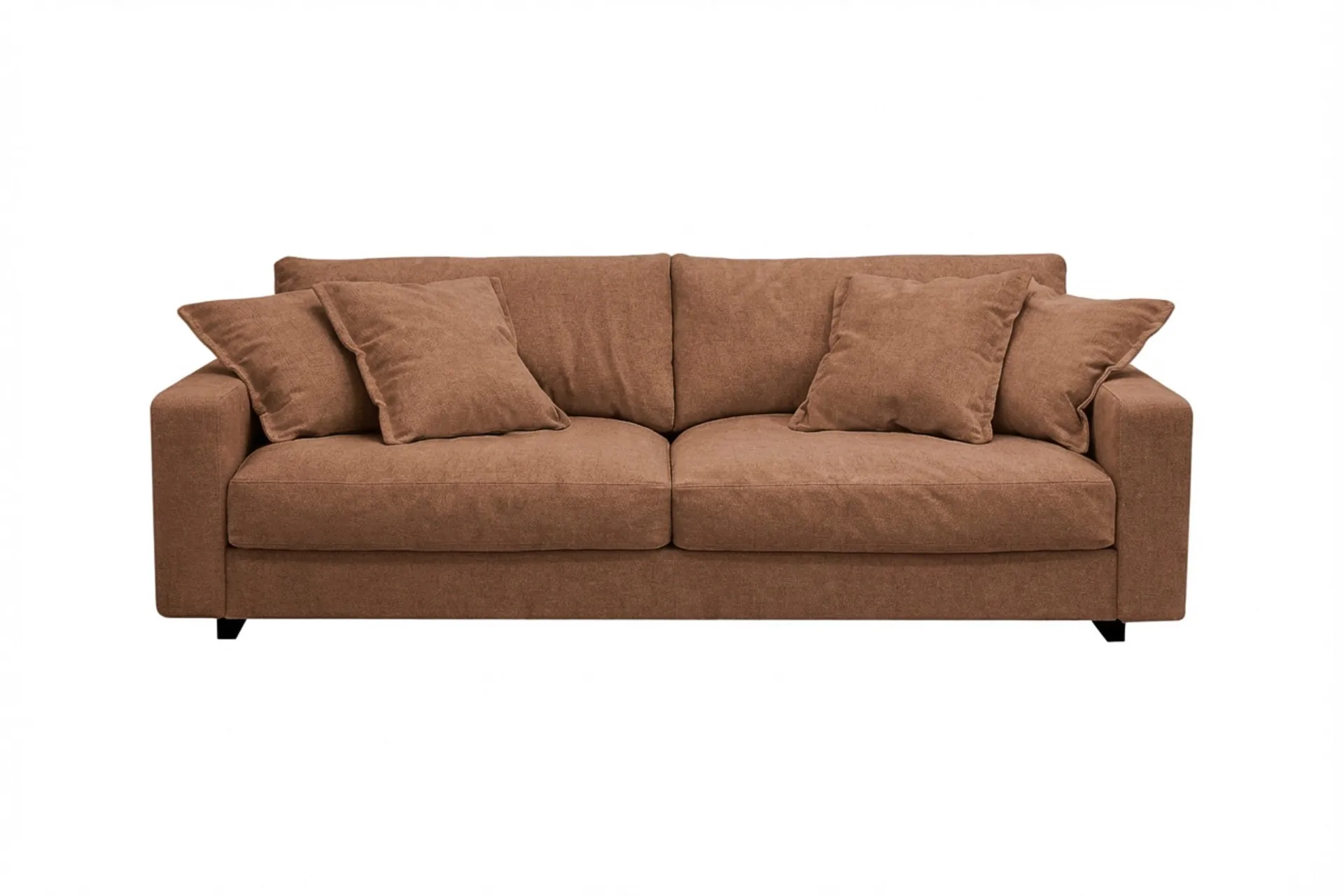 Valencia Extra Djup 3-sits Soffa i Chenille - Rostbrun