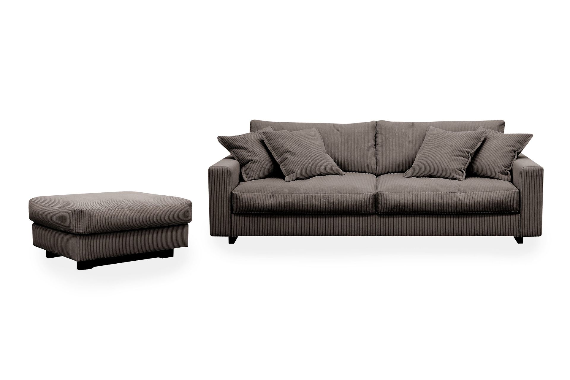 Valencia Soffgrupp Extra Djup 3-sits Soffa + Fotpall - Brun
