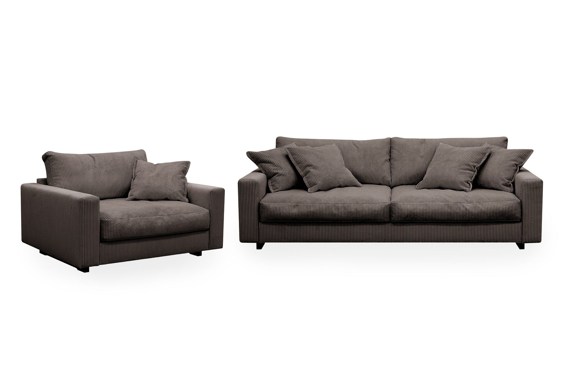 Valencia Soffgrupp Extra Djup 3-sits Soffa + F&aring;t&ouml;lj - Taupe