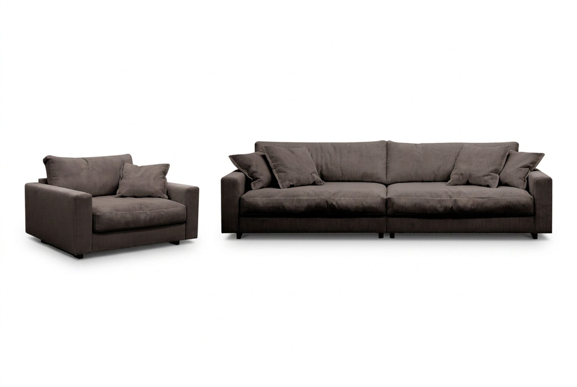 Valencia Soffgrupp Extra Djup 4-sits Soffa + F&aring;t&ouml;lj - Taupe