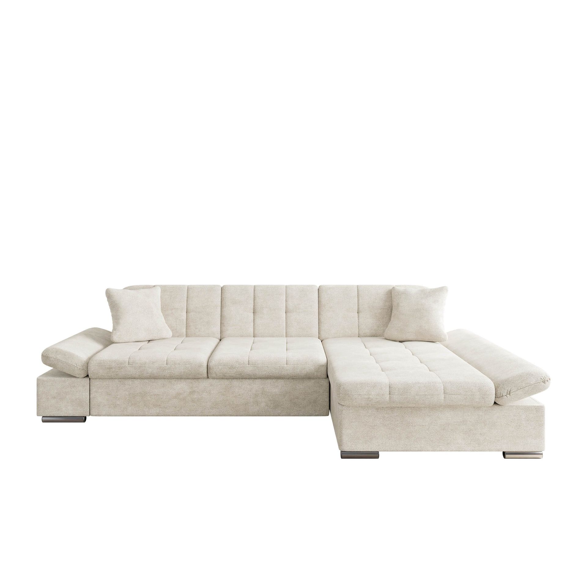 Vananda 3-sits Soffa med divan h&ouml;ger och f&ouml;rvaring - beige