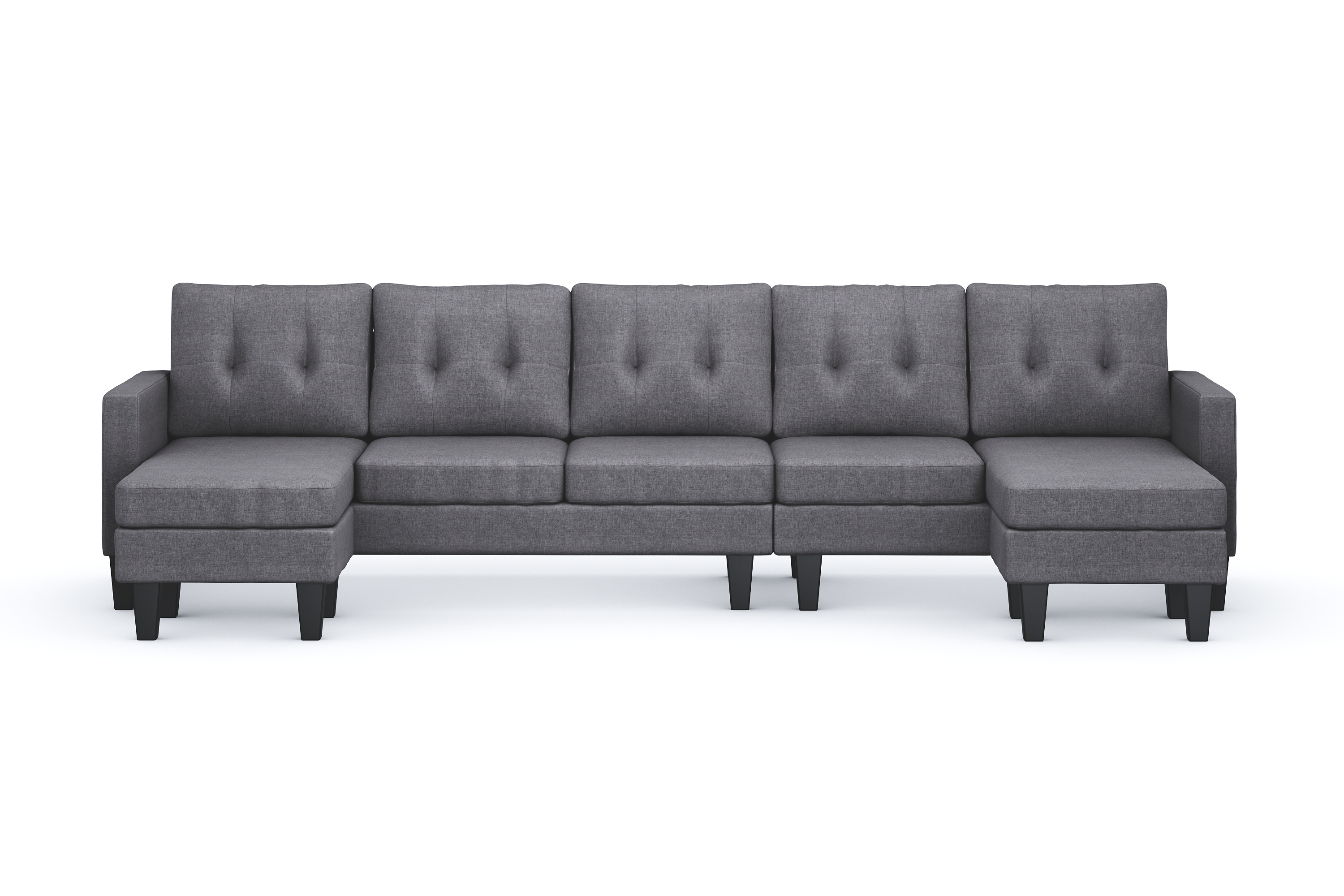 Vislanda 5-sits Soffa med Dubbeldivan Grå