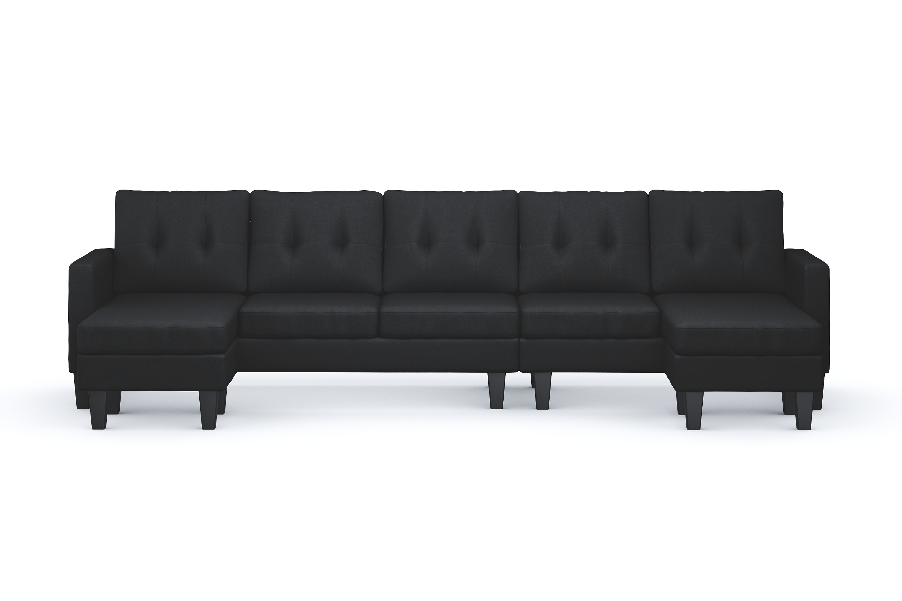Vislanda 5-sits Soffa med Dubbeldivan Svart