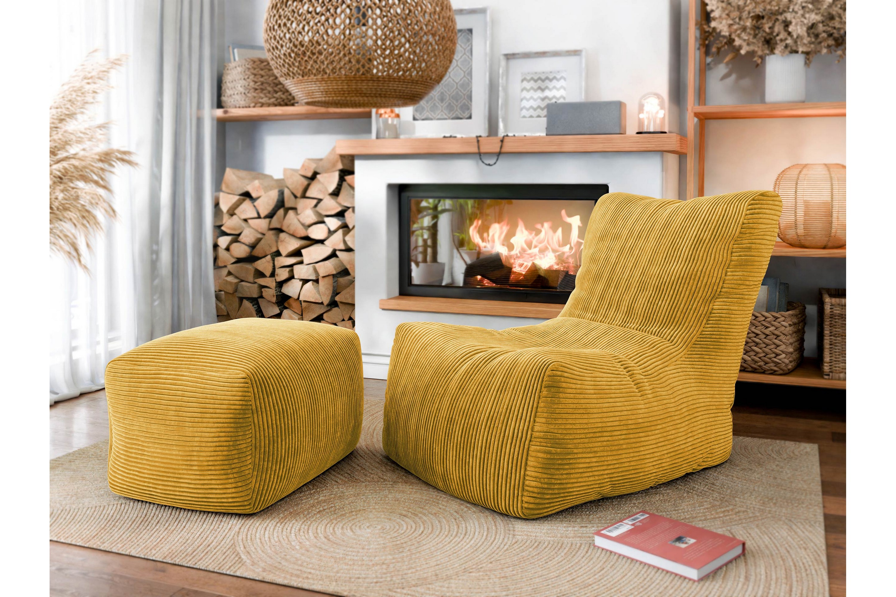 afridi fåtöljgrupp - gul