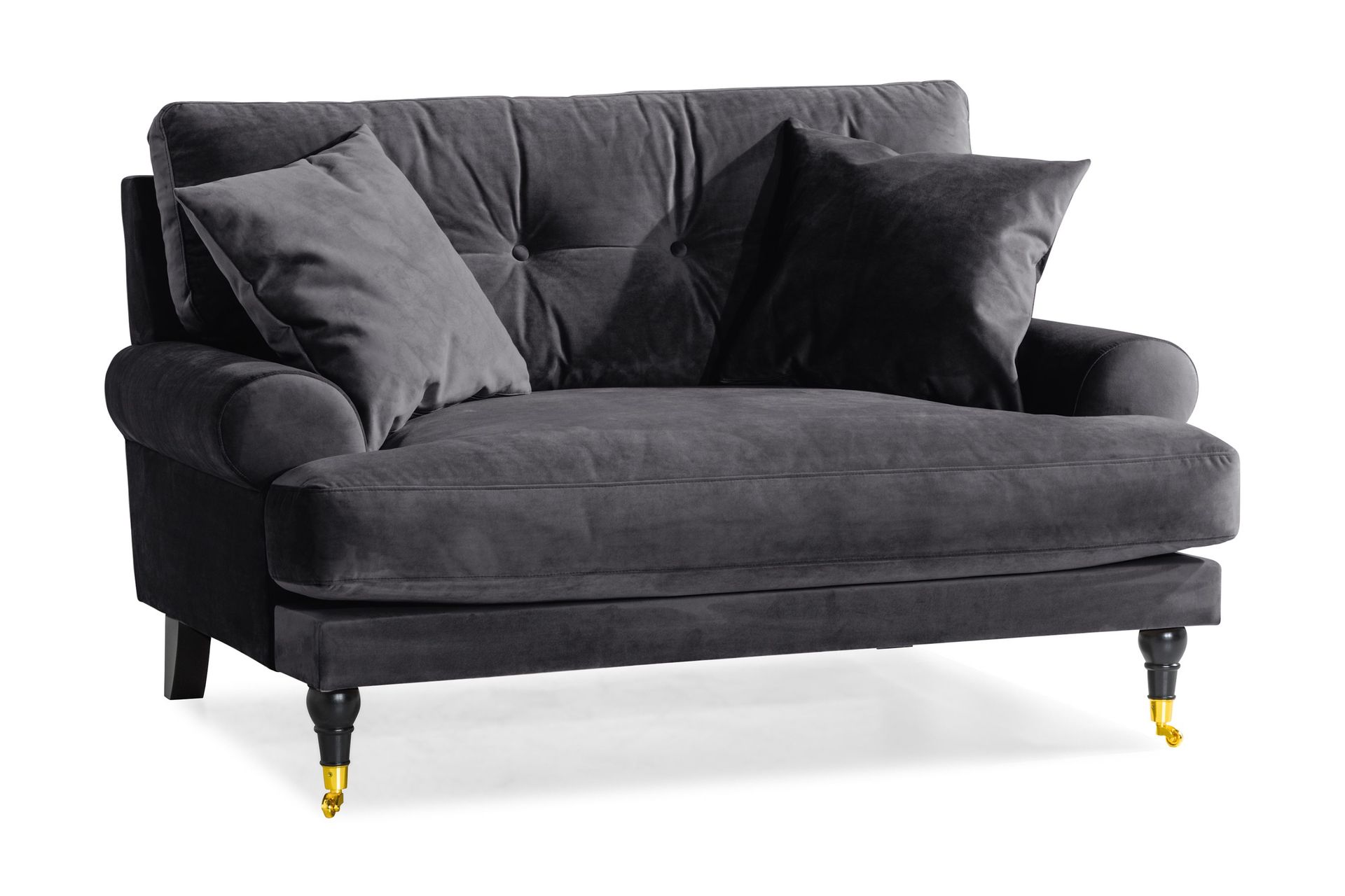 Andrew Loveseat Sammet - M&ouml;rkgr&aring;/M&auml;ssing