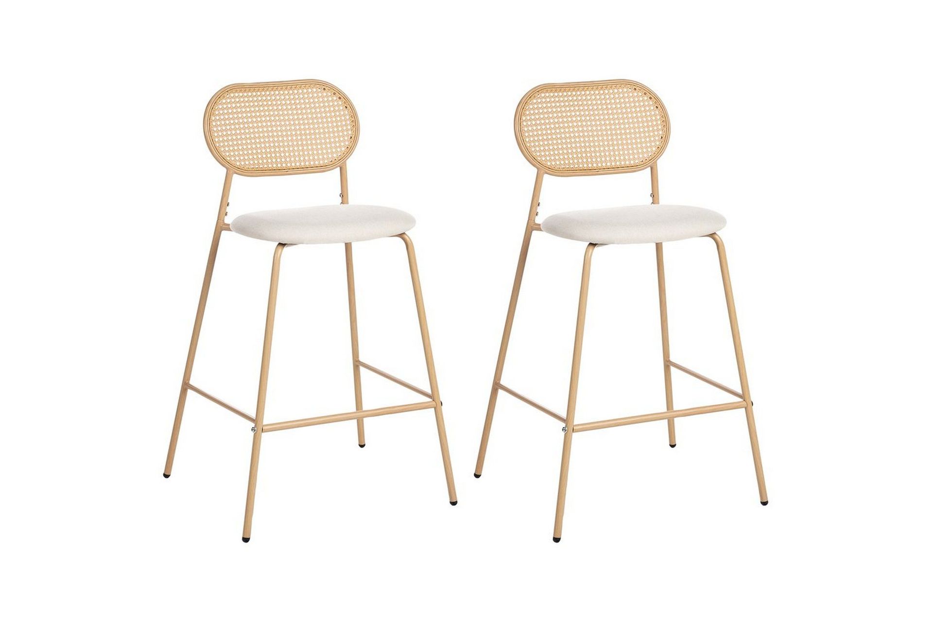 Barstol Adaver set om 2 Ljus Trä-Beige - Ljus Trä-Beige
