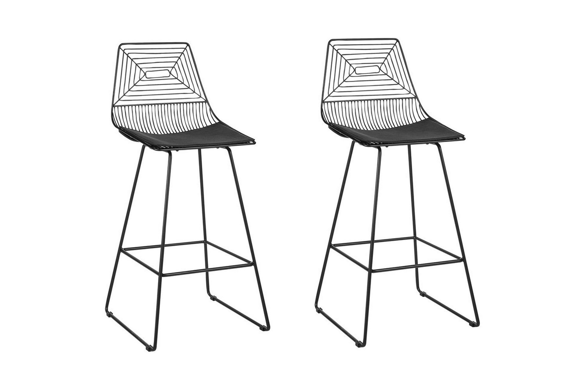 Barstol Bisbee set om 2 Svart - Svart