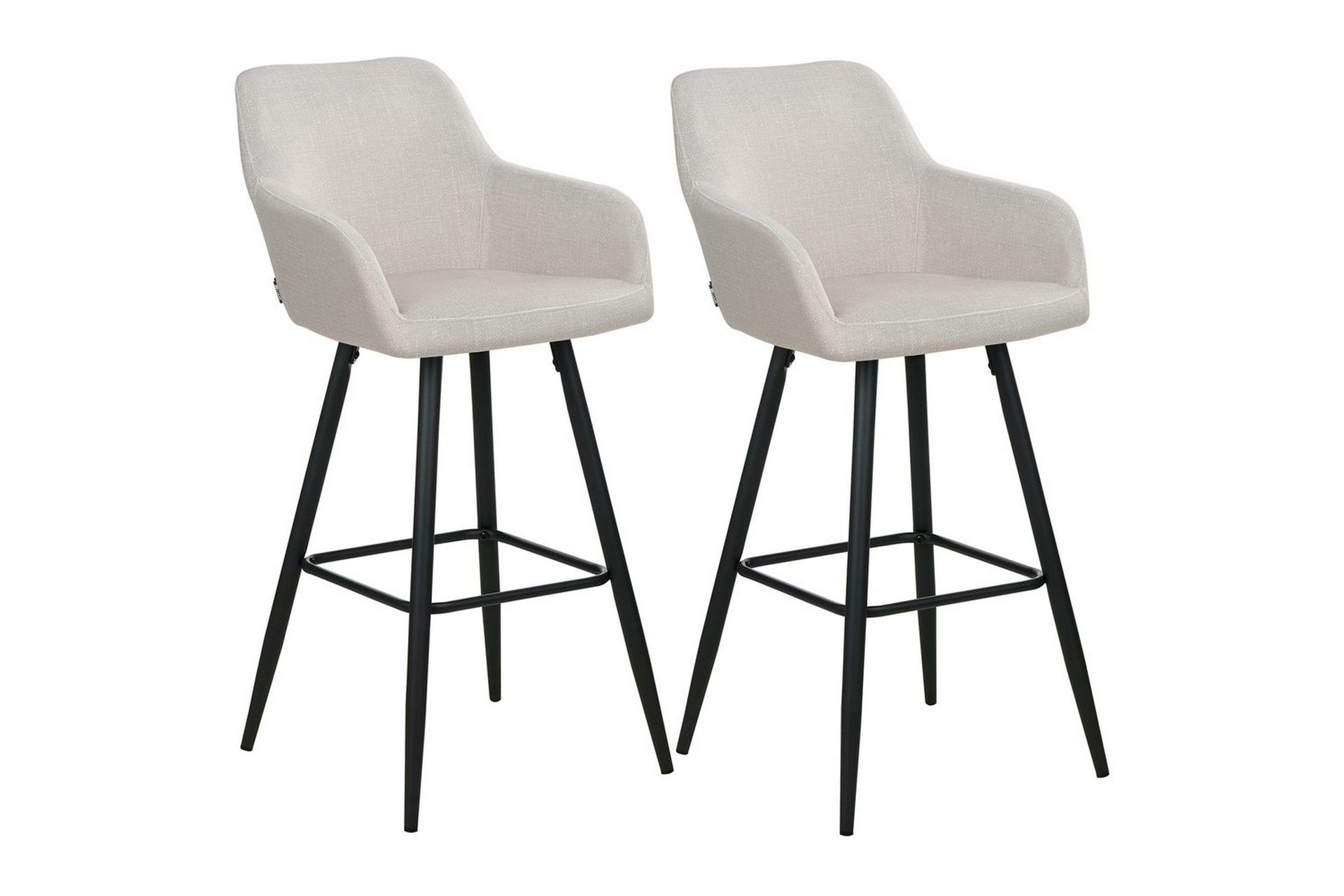 Barstol Casmalia set om 2 Beige-Svart - Beige-Svart