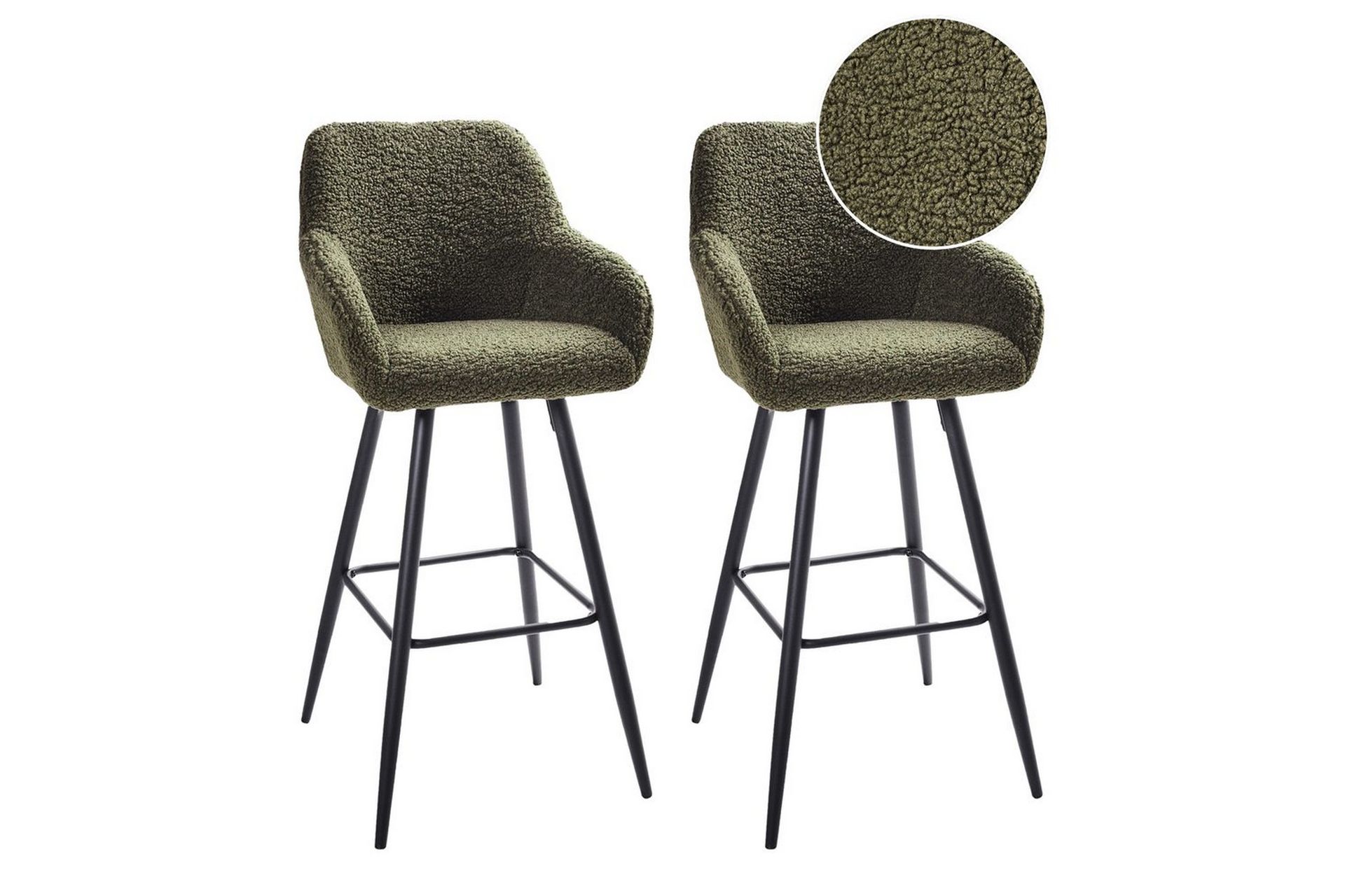 Barstol Casmalia set om 2 Gr&ouml;n/Svart - Gr&ouml;n/Svart