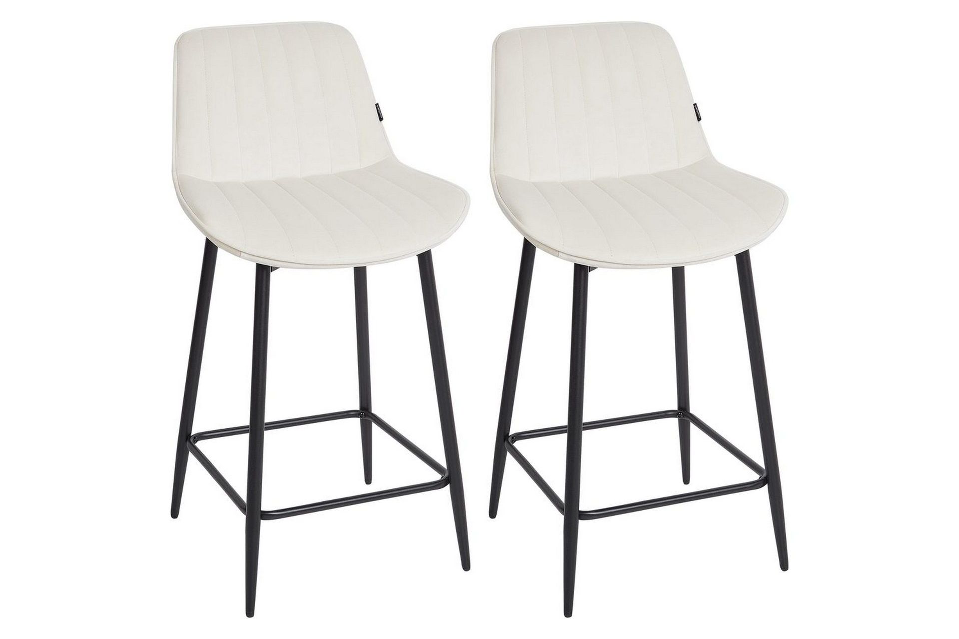 barstol dubrovnik set om 2 beige-svart - beige-svart