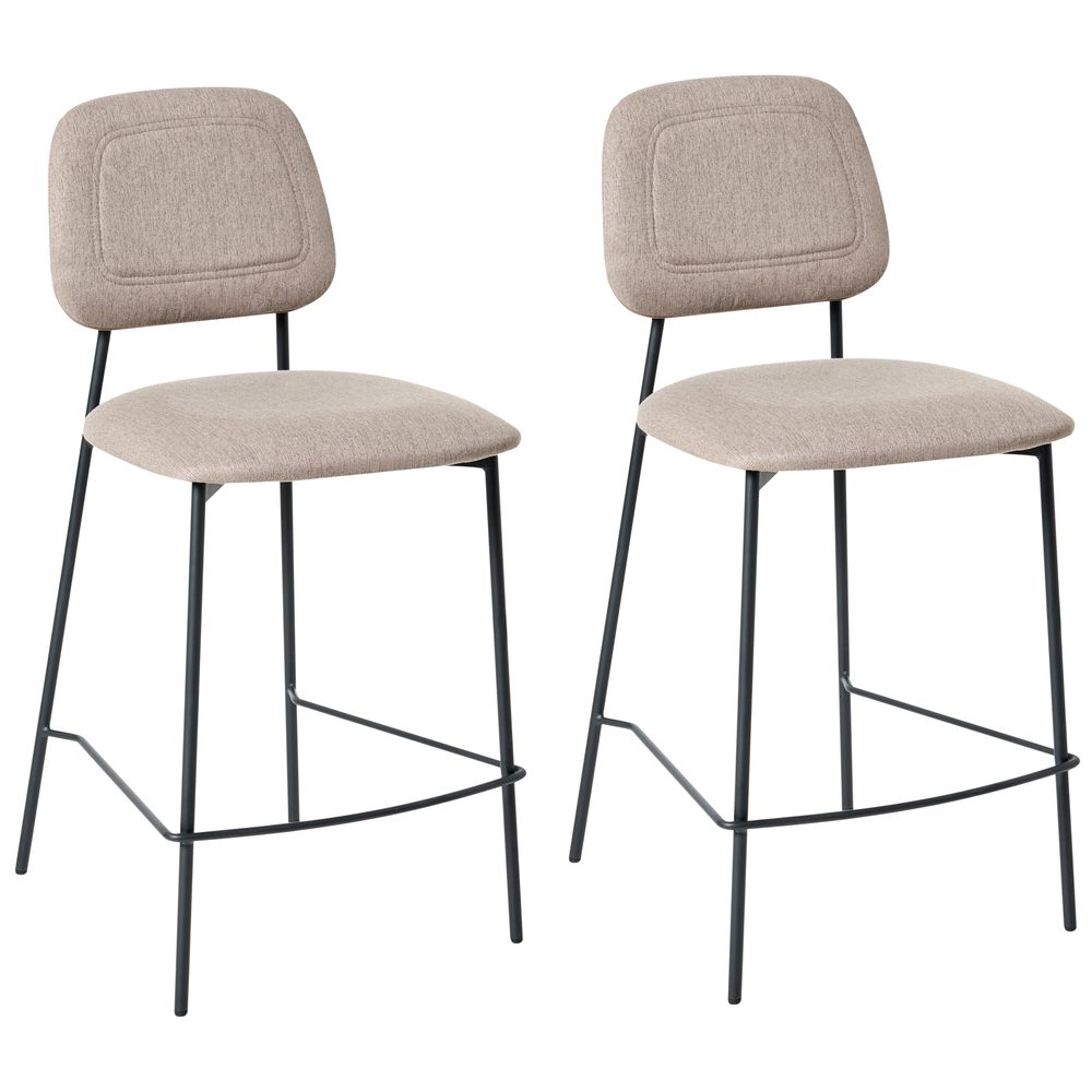 barstol duette 2-pack - beige, svart
