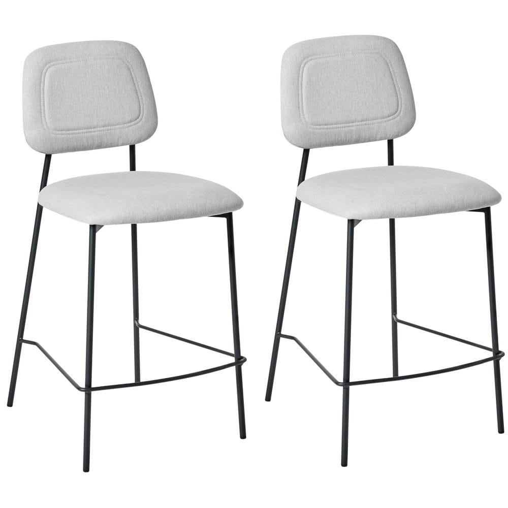 Barstol Duette 2-pack - Gr&aring;, svart