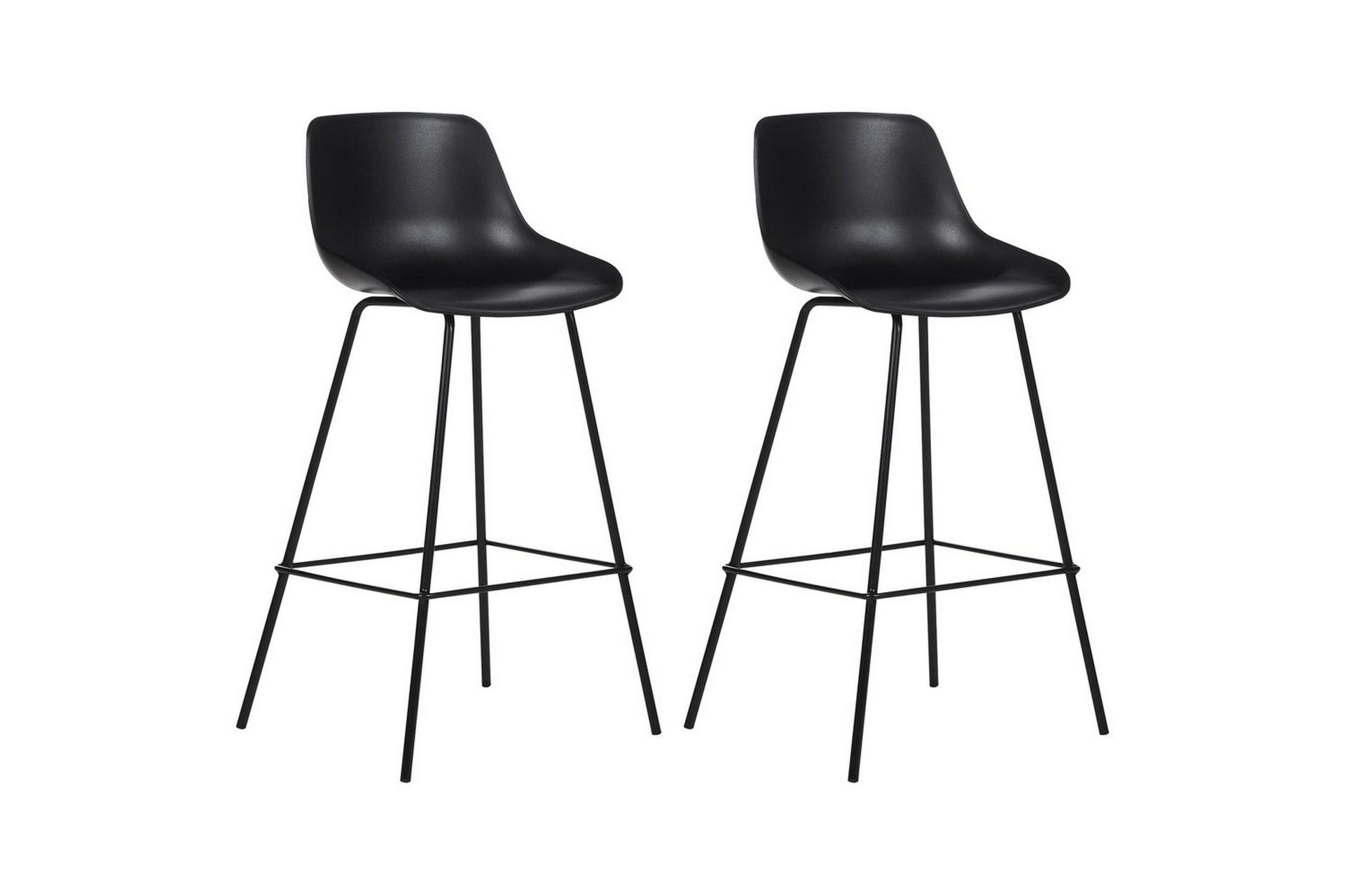 Barstol Emmet set om 2 Svart - Svart