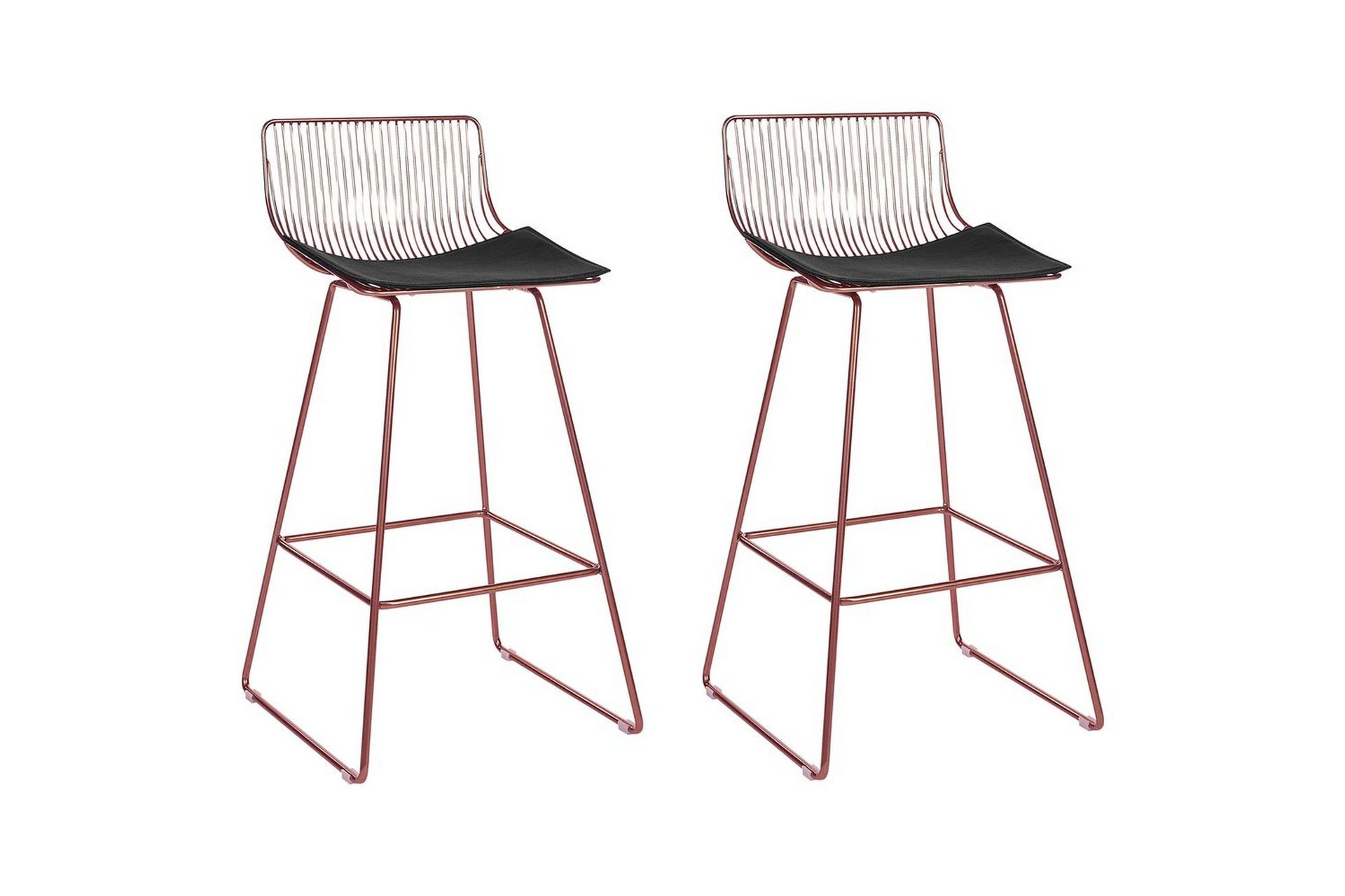 Barstol Fredonia set om 2 Rose Guld-Svart - Rose Guld-Svart