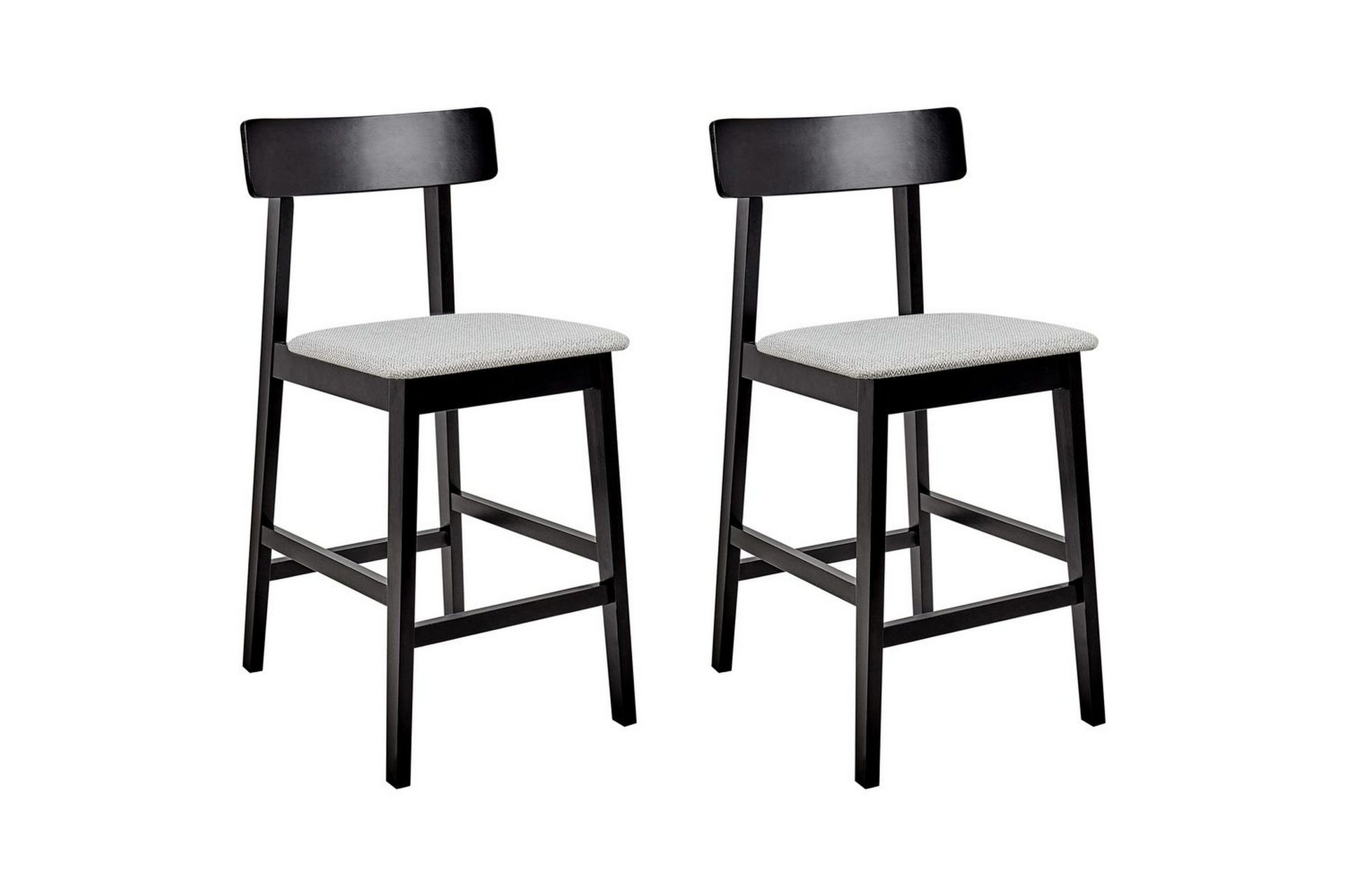 Barstol Isanti set om 2 Svart-Gr&aring; - Svart-Gr&aring;