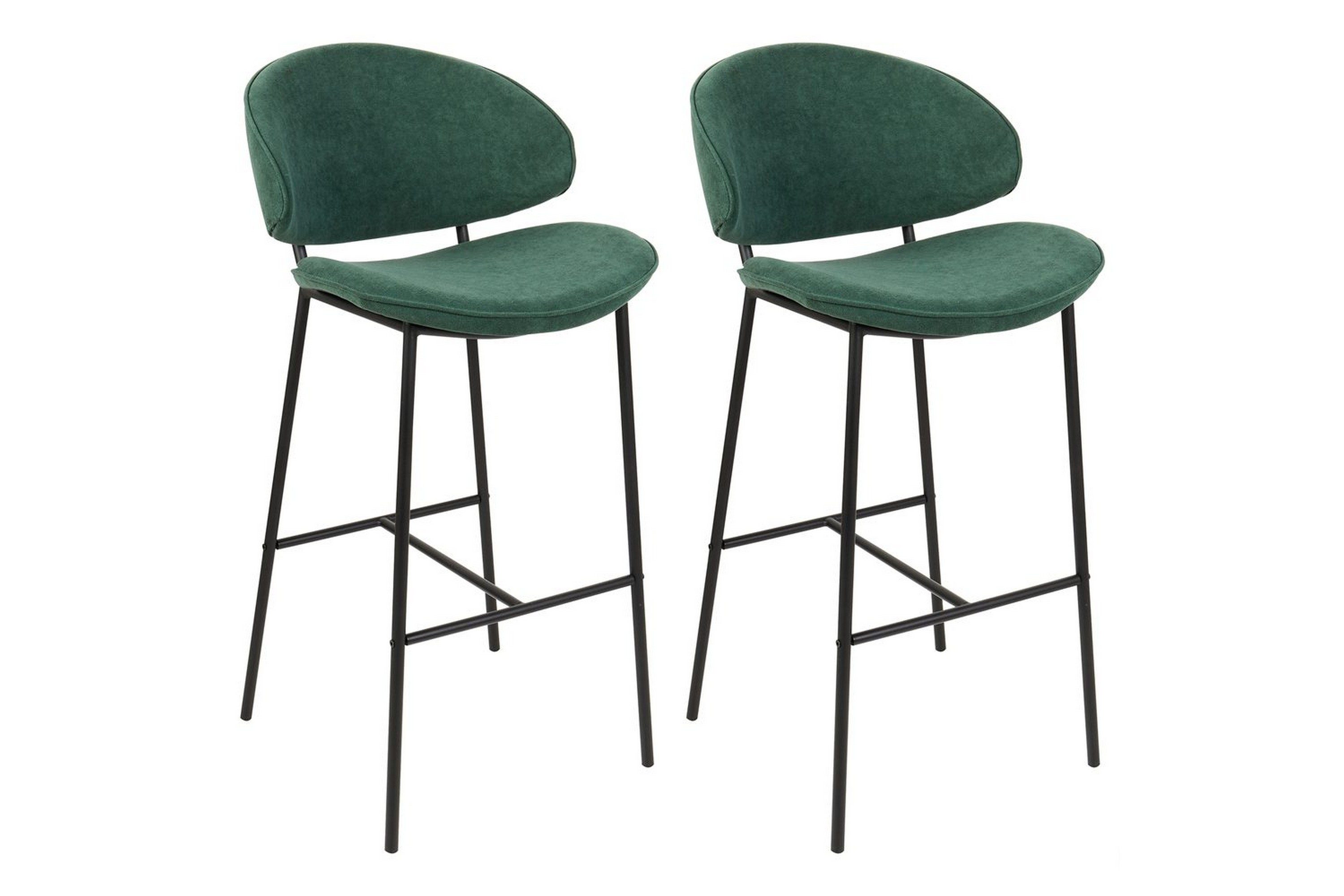 barstol kiana set om 2 grön-svart - grön-svart