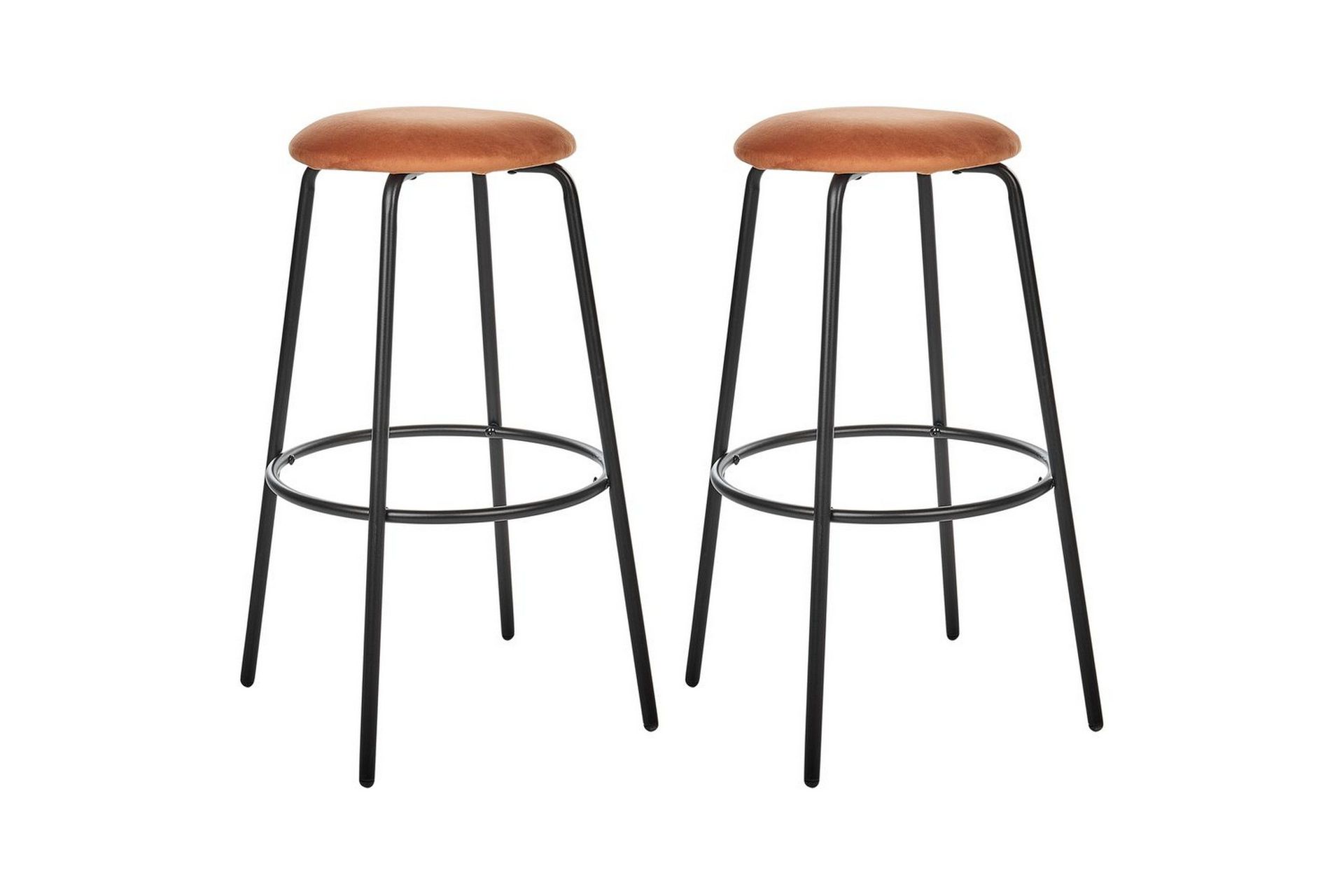 Barstol Morton set om 2 Orange-Svart - Orange-Svart