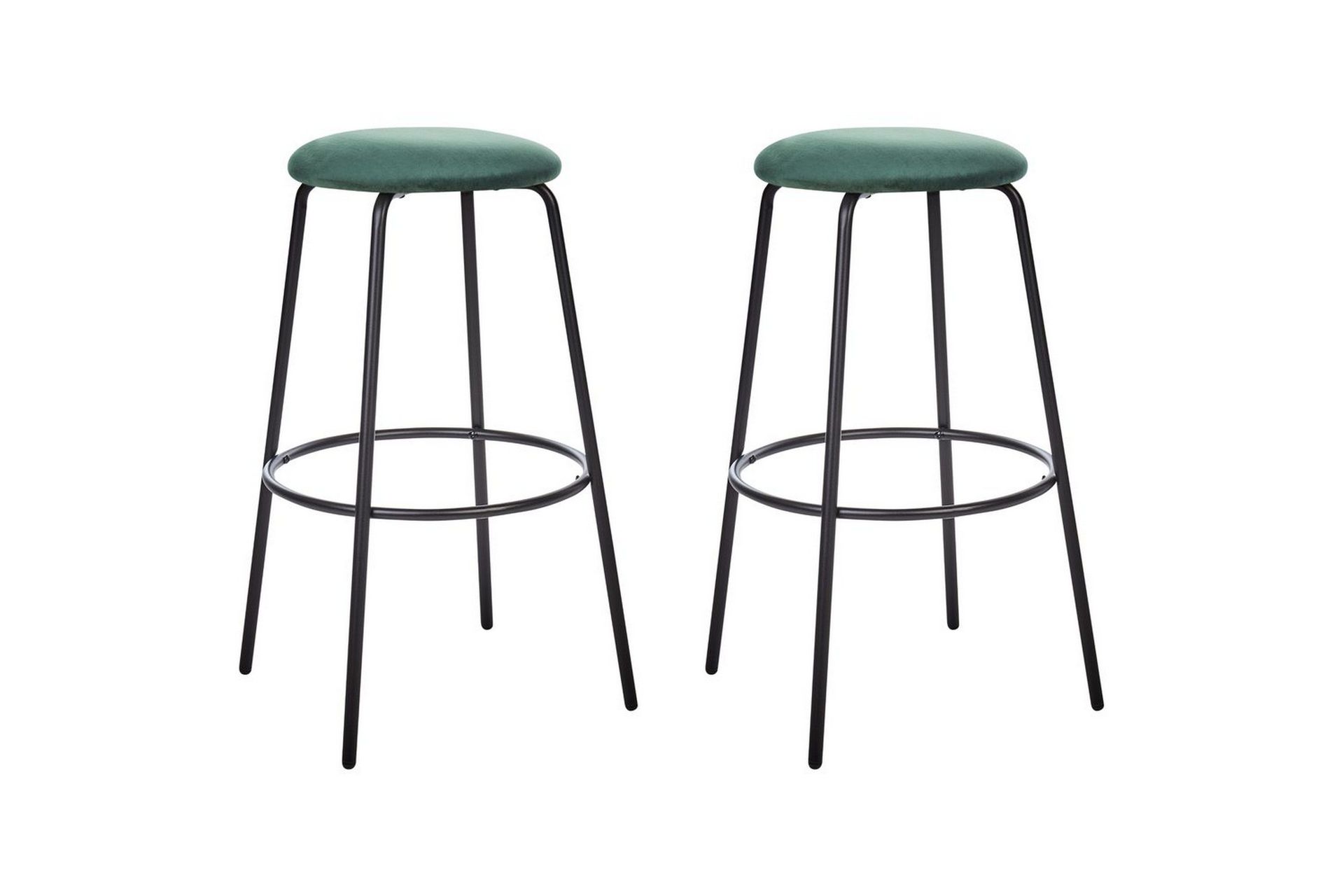 Barstol Morton set om 2 Smaragdgr&ouml;n-Svart - Smaragdgr&ouml;n-Svart