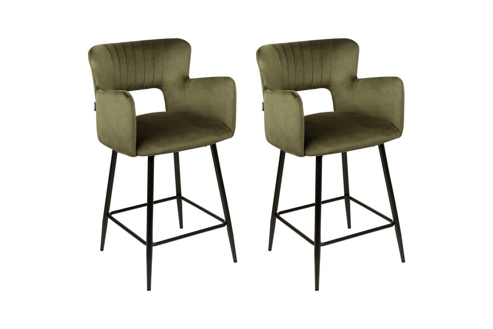 Barstol Sanilac set om 2 Gr&ouml;n-Svart - Gr&ouml;n-Svart