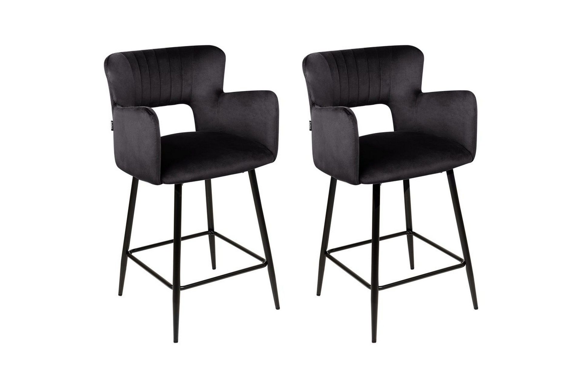 Barstol Sanilac set om 2 Svart - Svart