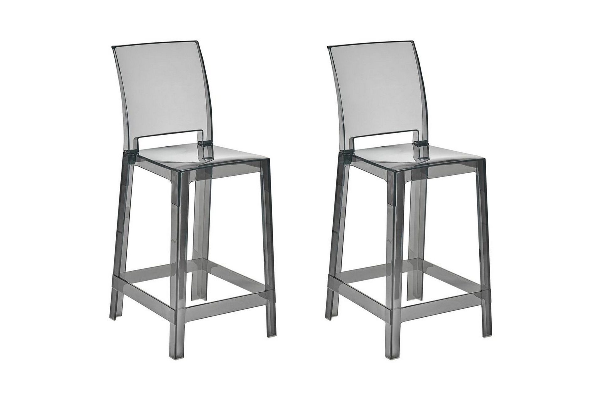 Barstol Wellington set om 2 Transparent-Svart - Transparent-Svart