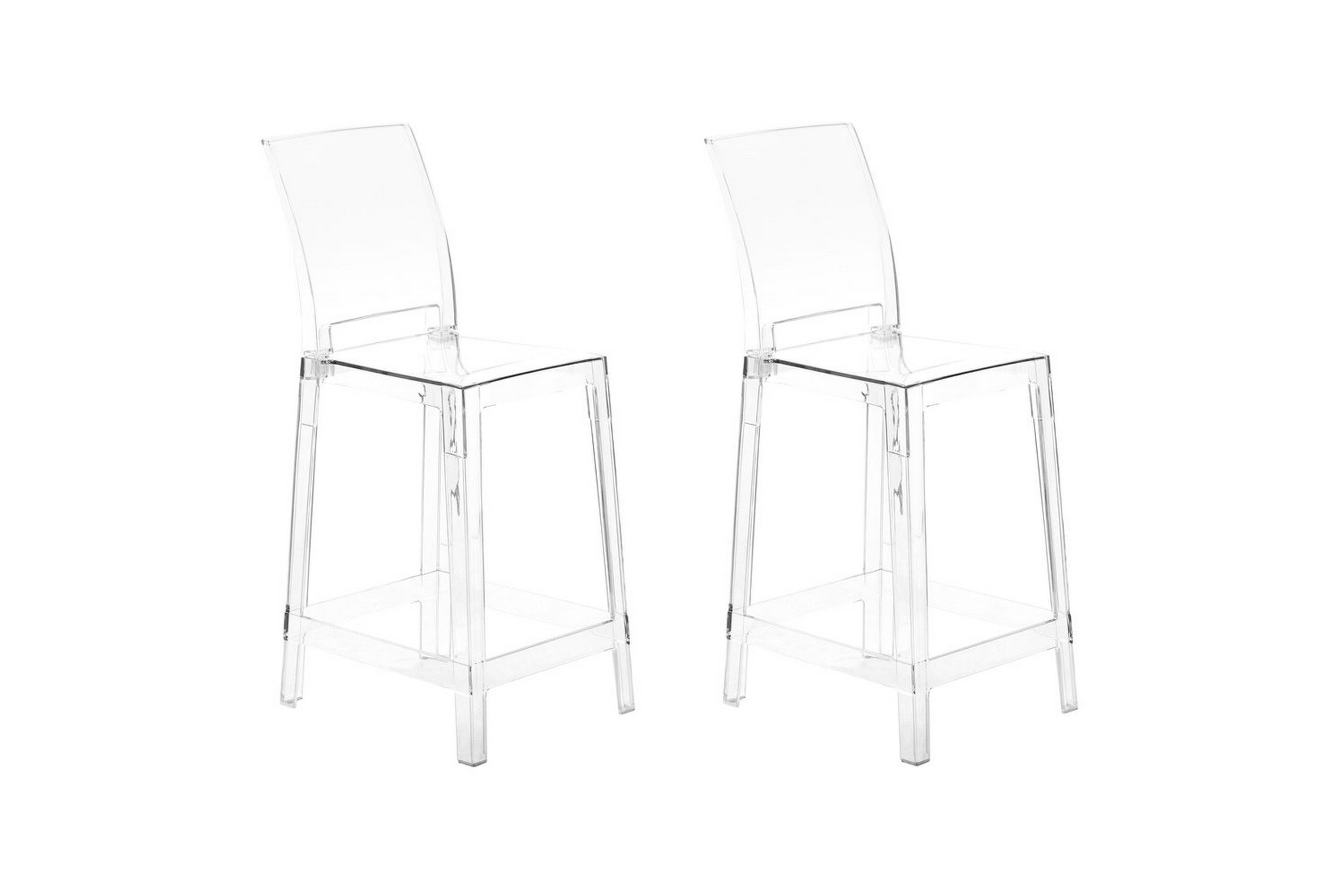 barstol wellington set om 2 transparent - transparent