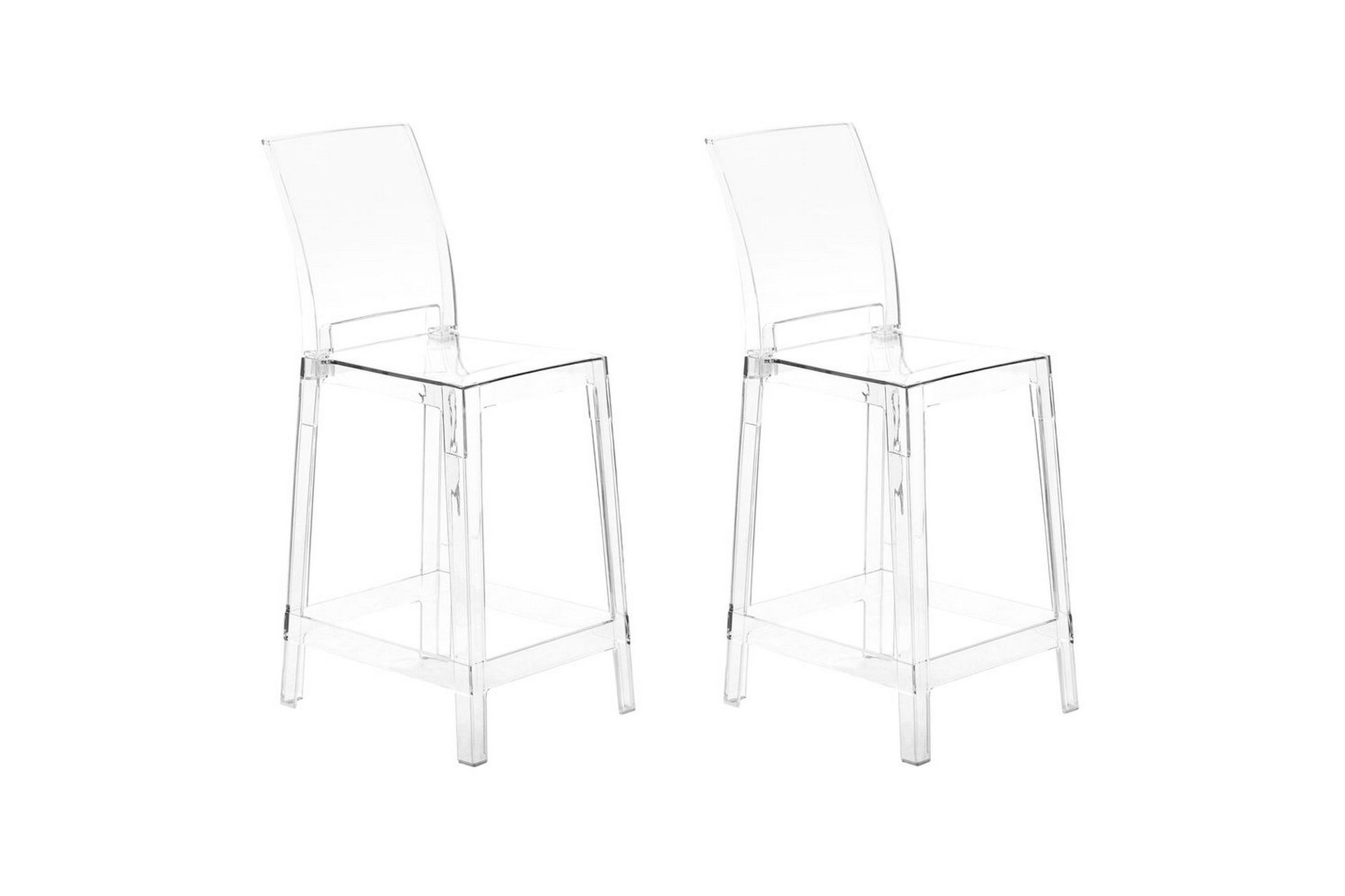 Barstol Wellington set om 2 Transparent - Transparent