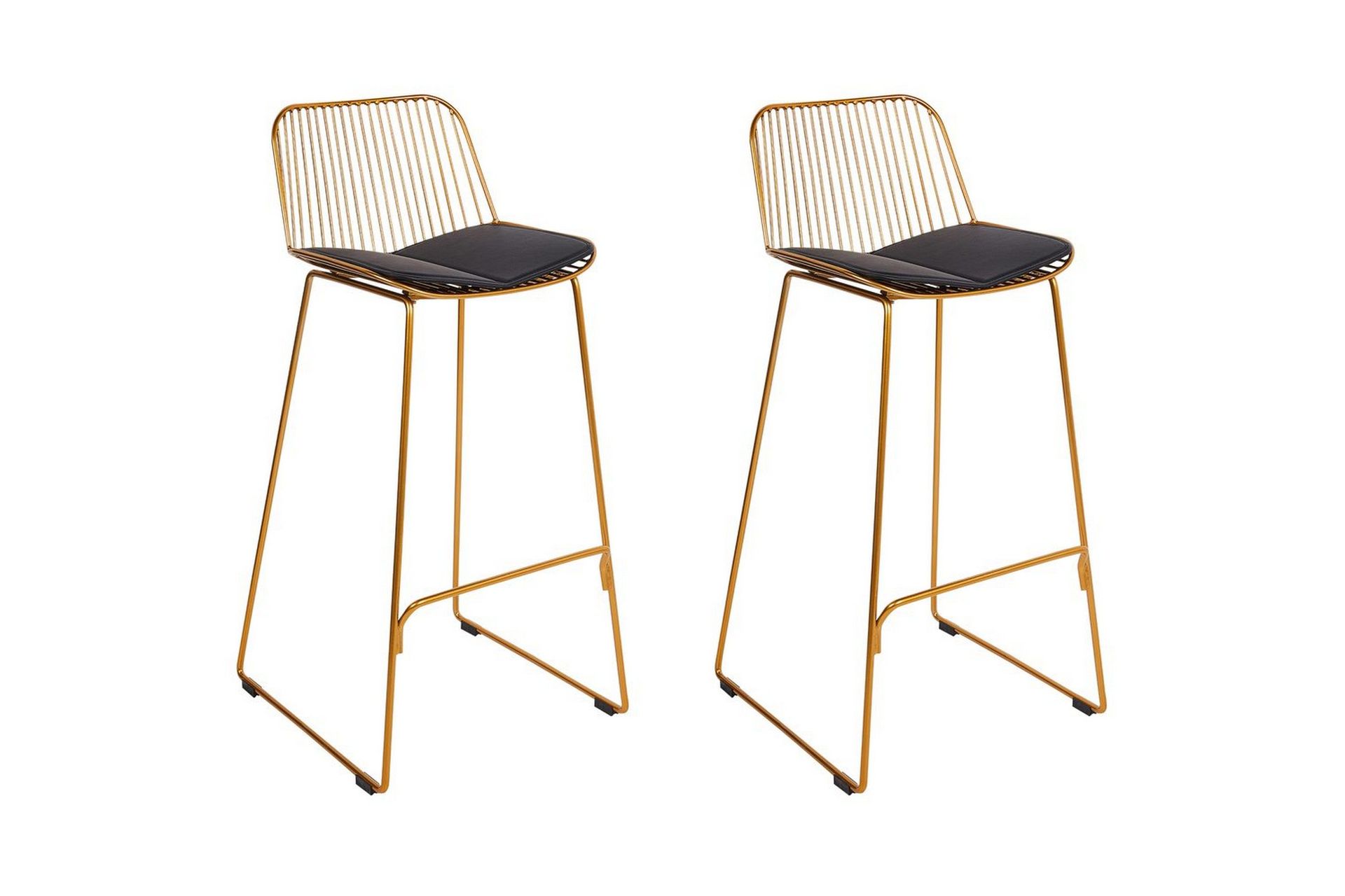 barstol pensacola set om 2 guld-svart - guld-svart