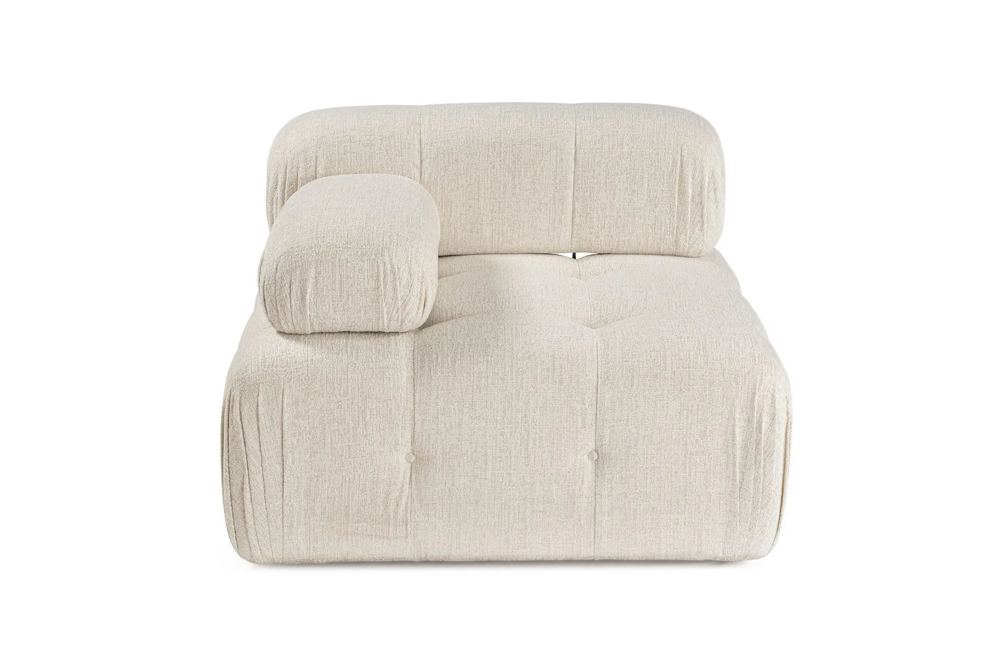 Belgin V&auml;nstermodul / F&aring;t&ouml;lj med utf&auml;llbara armst&ouml;d och ryggst&ouml;d - Cream
