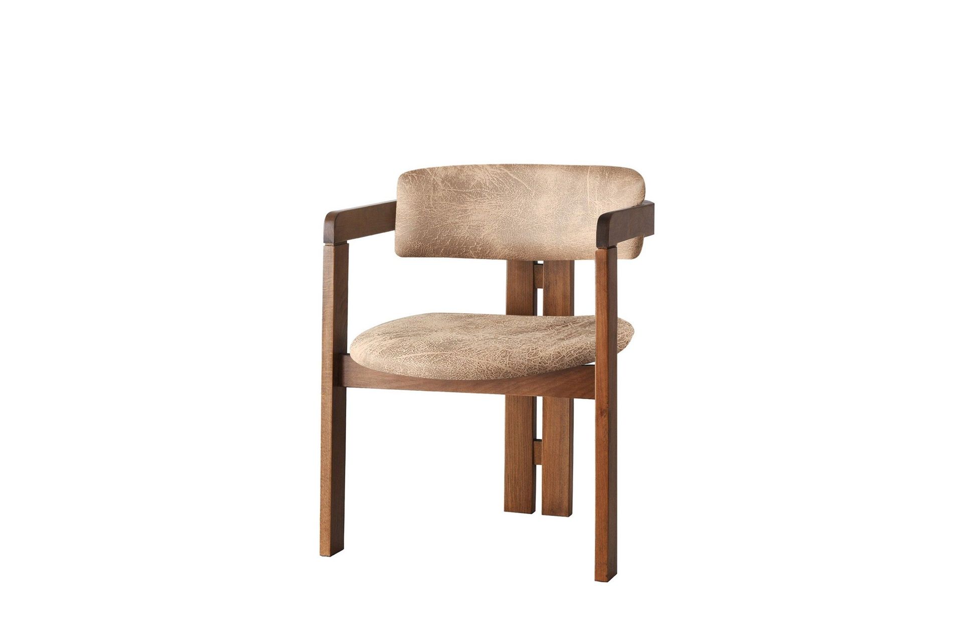 dellon karmstol - valnöt/beige