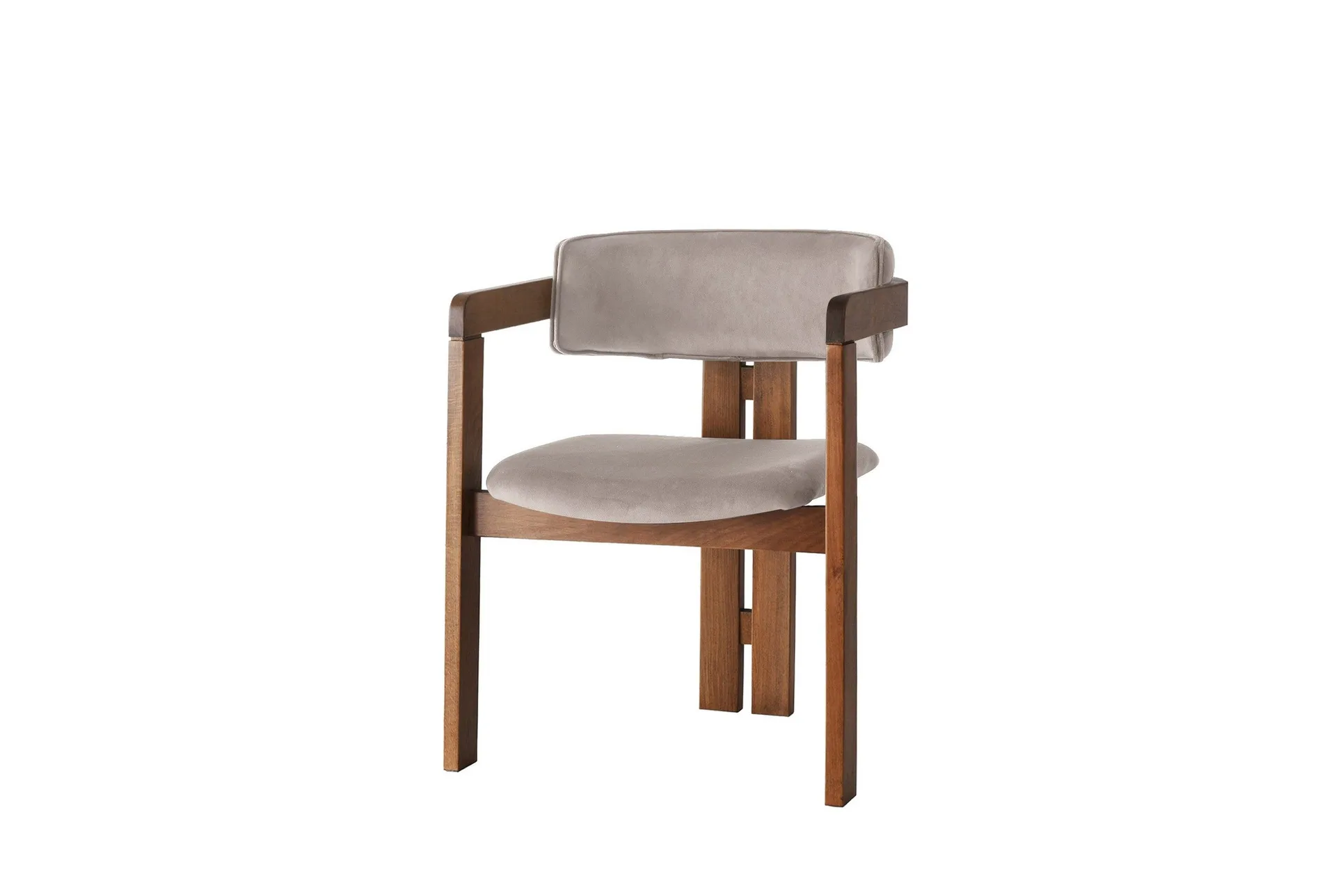 Dellon Karmstol - Valn&ouml;t/Ljusbrun