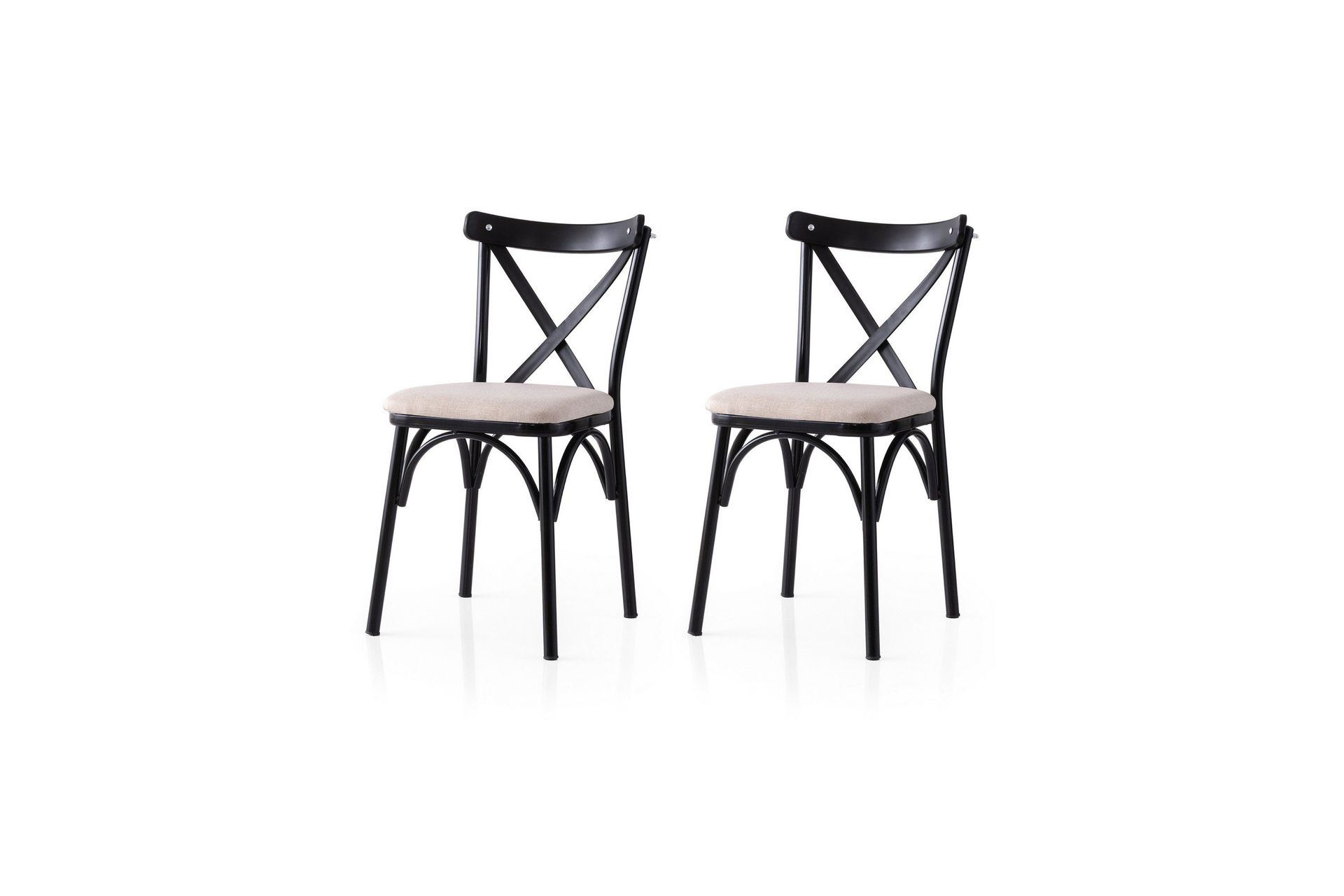 Devereaux Matstol - Svart/Cream