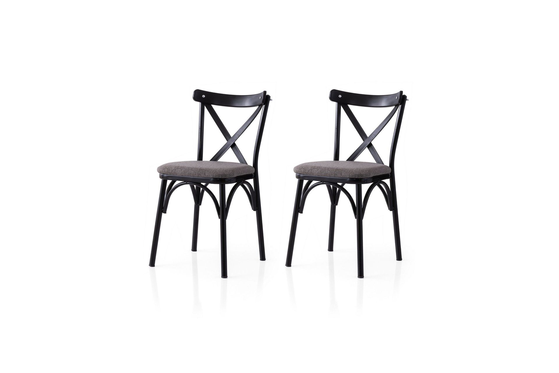 Devereaux Matstol - Svart/Gr&aring;