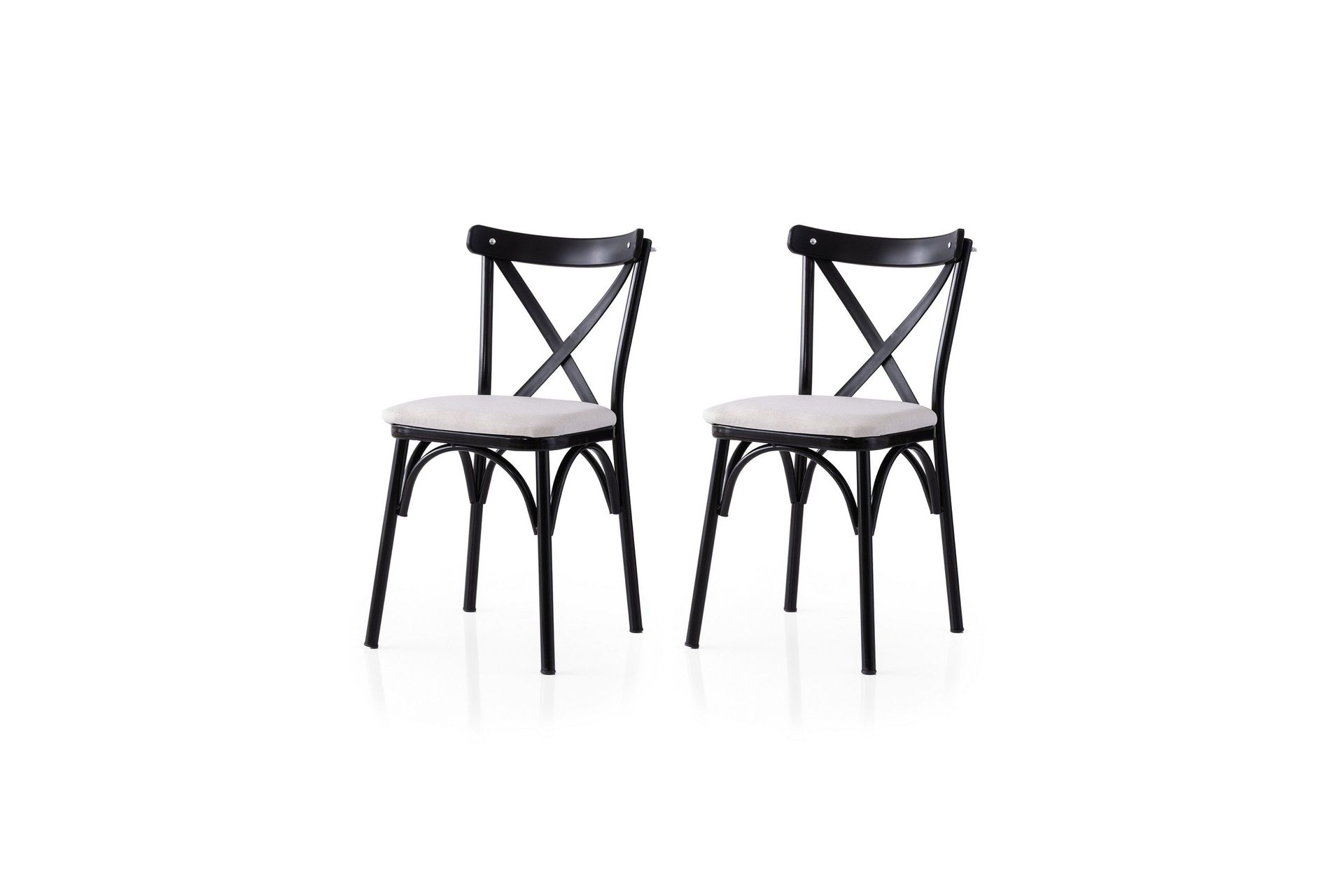 Devereaux Matstol - Svart/Vit